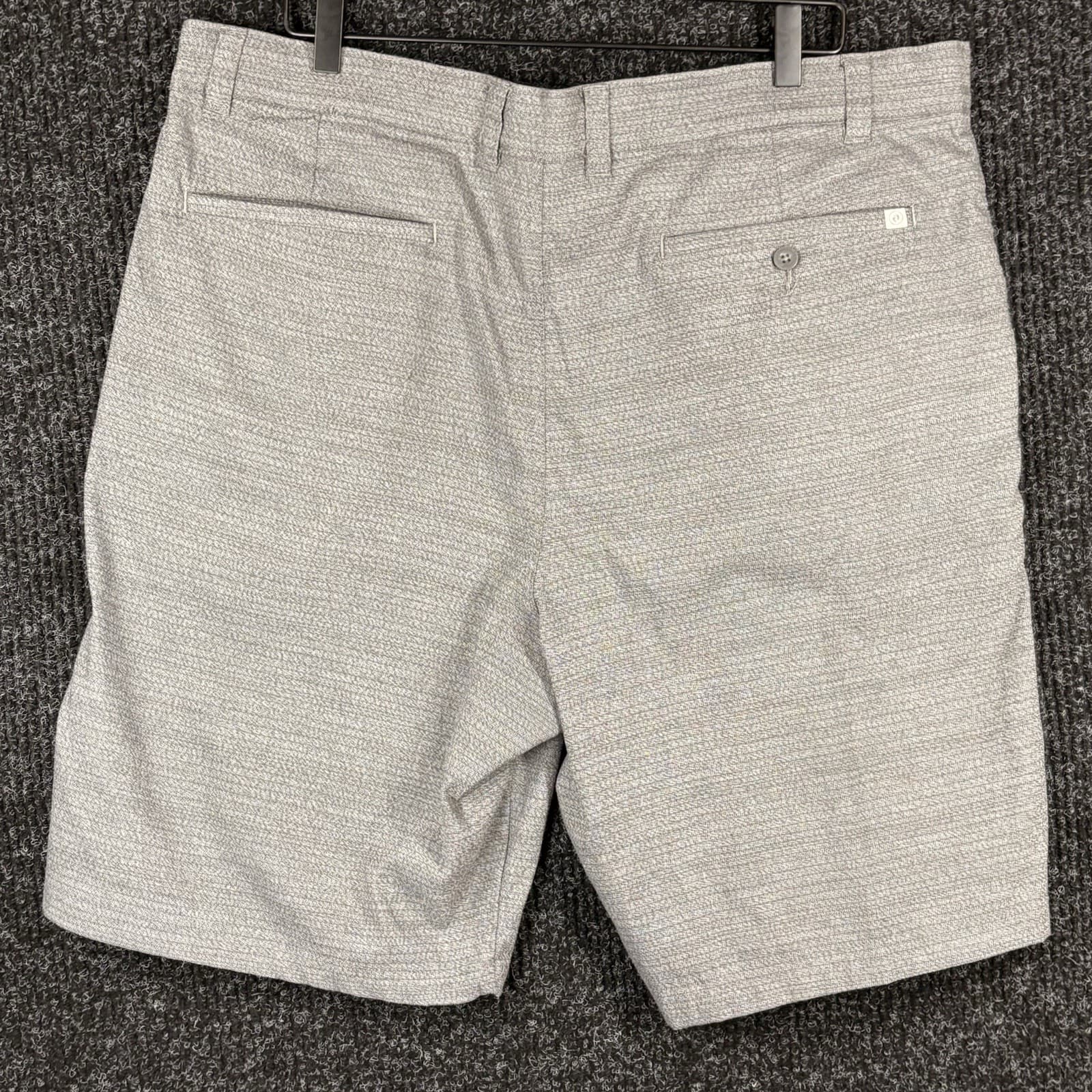 Hang Ten Men's Hybrid Heathered Flat Front Shorts Size 40 Gray - Thumbnail 7
