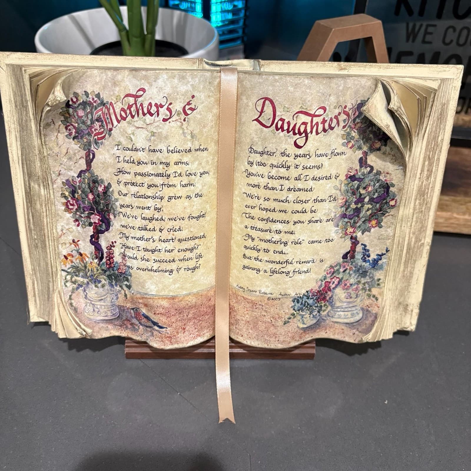 Audrey Jeanne Roberts Books of Love Mother & Daughter Poem Sculpture