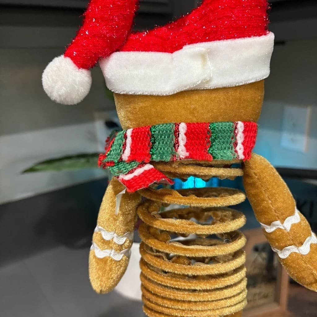 Hobby Lobby Adjustable Plush Springy Gingerbread Man Christmas Table Decor - Thumbnail 4