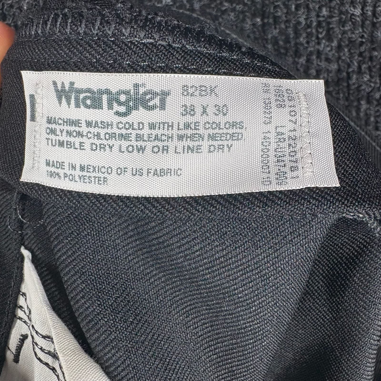 Wrangler Men's Gray Polyester Western Dress Pants, Size 38x30 - Thumbnail 3