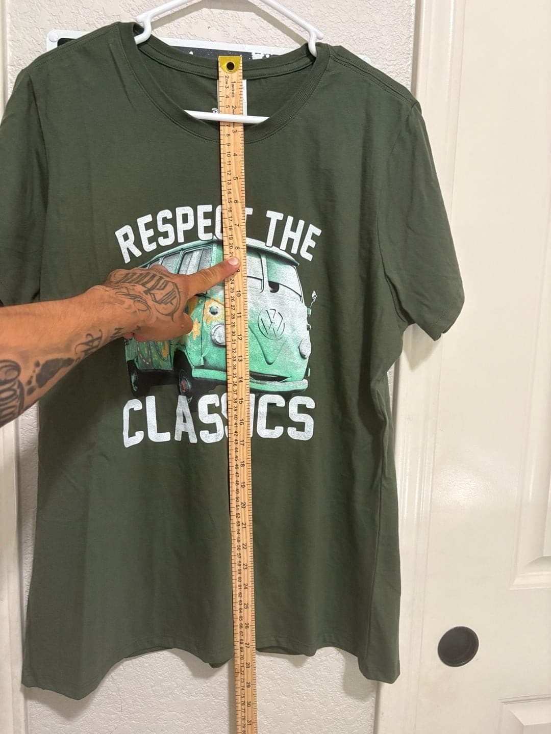 Disney Pixar Cars Fillmore Respect The Classics T-Shirt Olive Green XL - Thumbnail 8