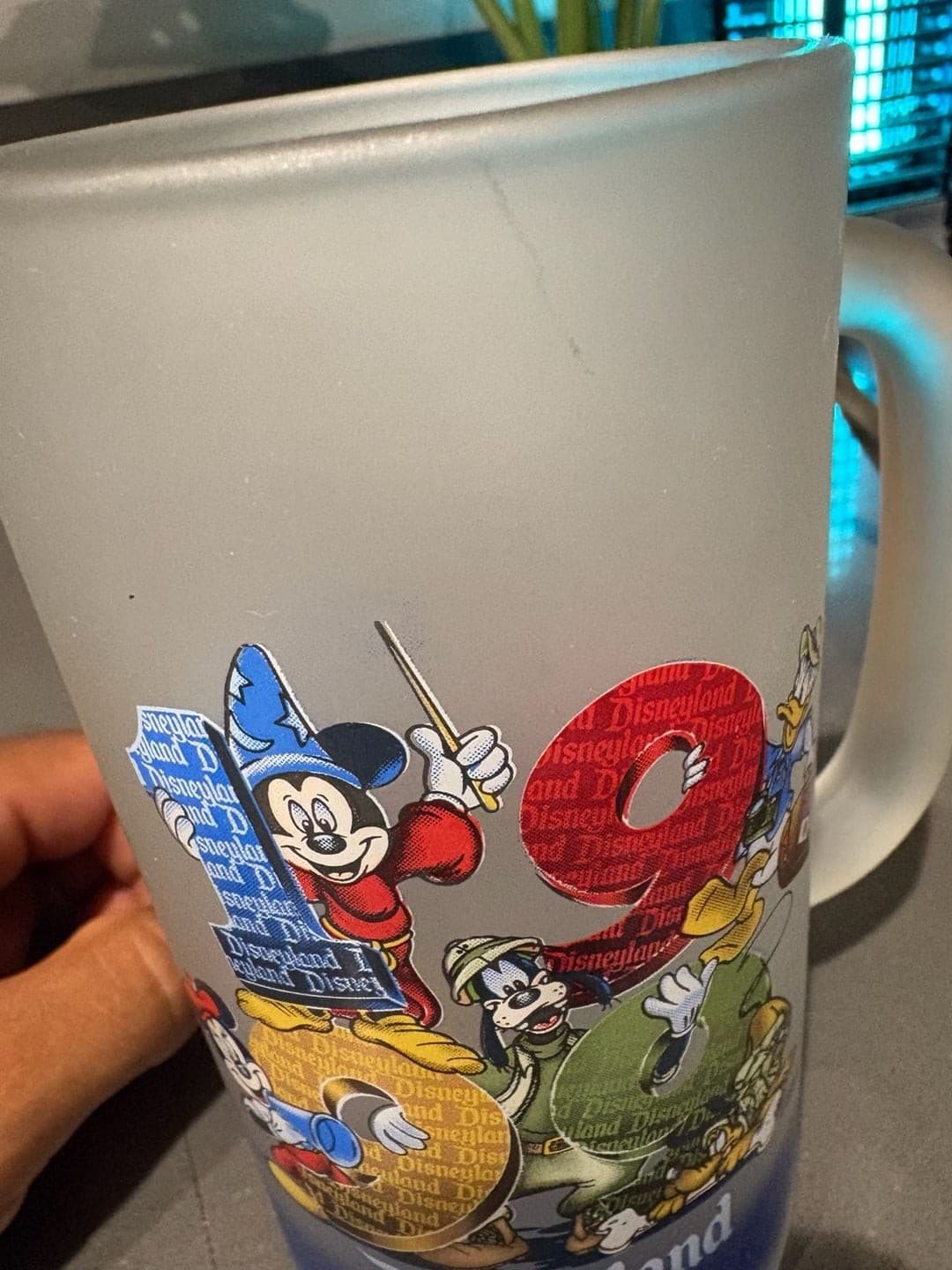Disneyland 1999 Commemorative Frosted Glass Beer Stein Mug - Thumbnail 5