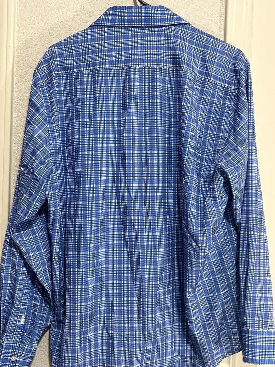 Nautica Men's Long Sleeve Button Down Shirt Blue Plaid Slim Fit 16-16.5 32/33 - Thumbnail 6