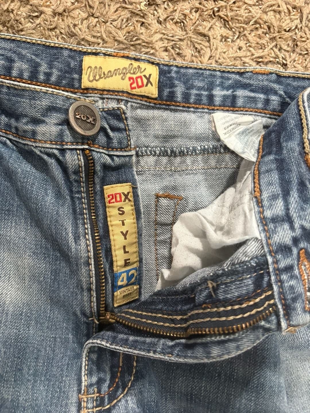 Wrangler 20X Jeans 34x38 Men's Denim Medium Wash Cowboy Western 01MWXDB - Thumbnail 4