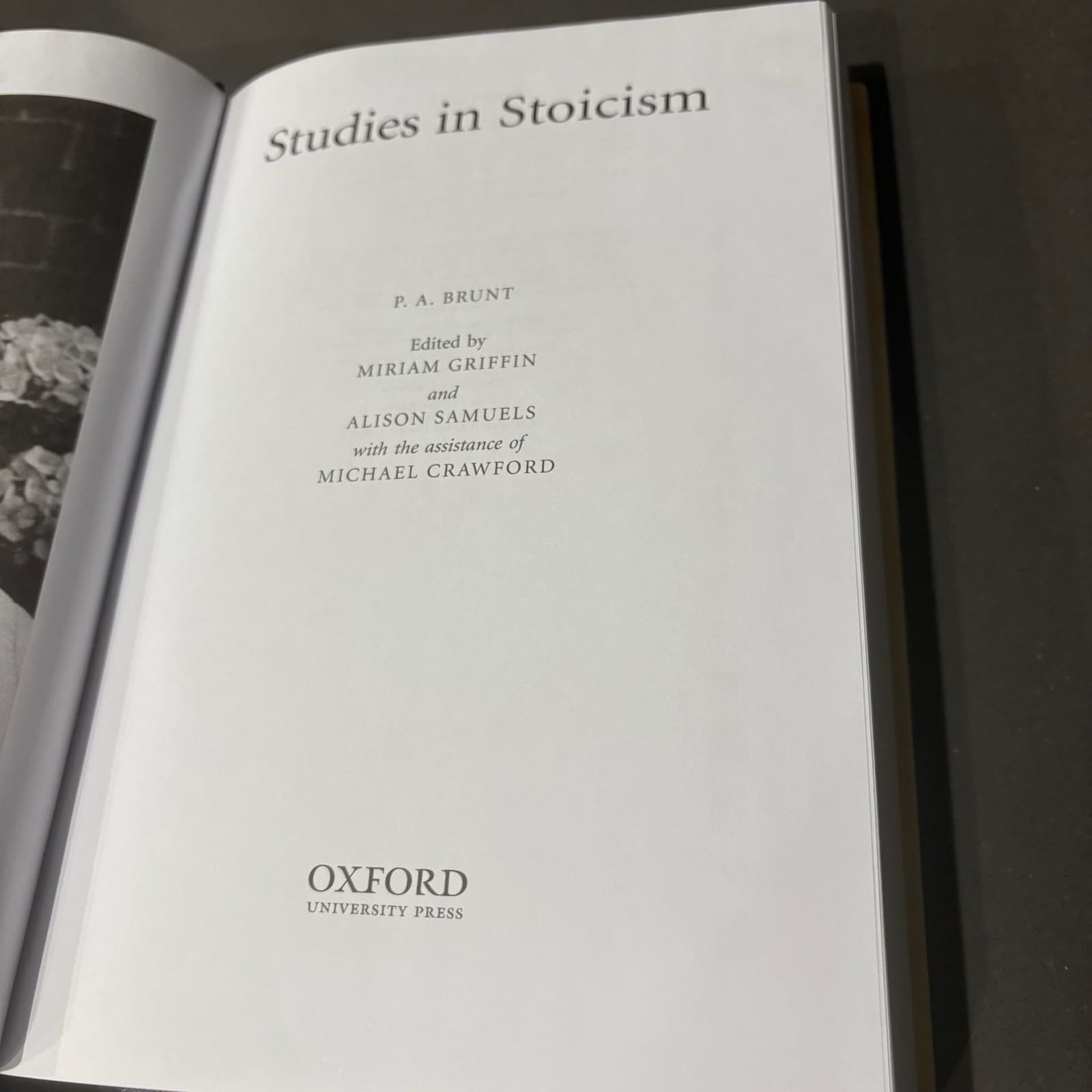 Studies in Stoicism by P. A. Brunt (Oxford University Press) - Thumbnail 3