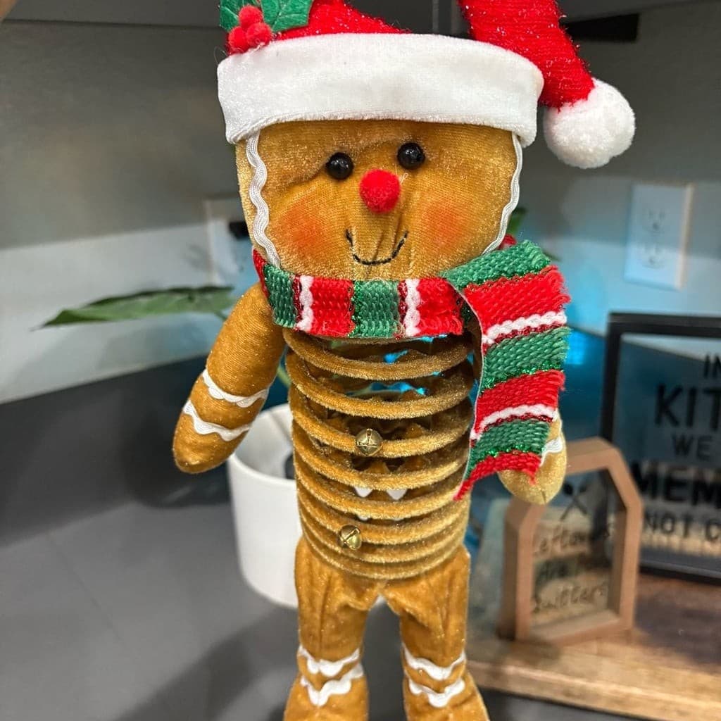 Hobby Lobby Adjustable Plush Springy Gingerbread Man Christmas Table Decor