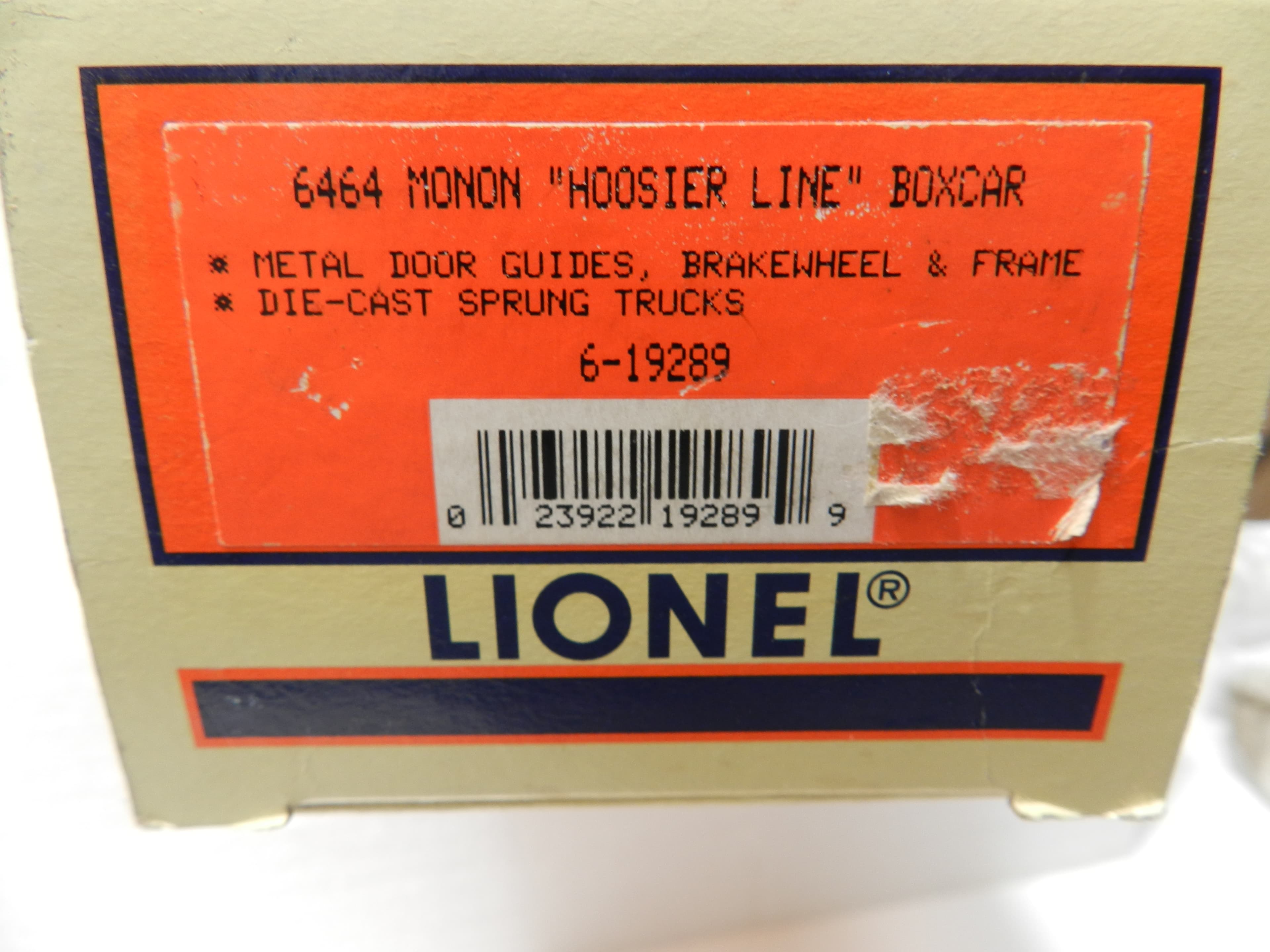 Vintage Lionel 6-19289 O Gauge Monon Hoosier Line 6464 Boxcar #6464-197  (P55K) - Thumbnail 2