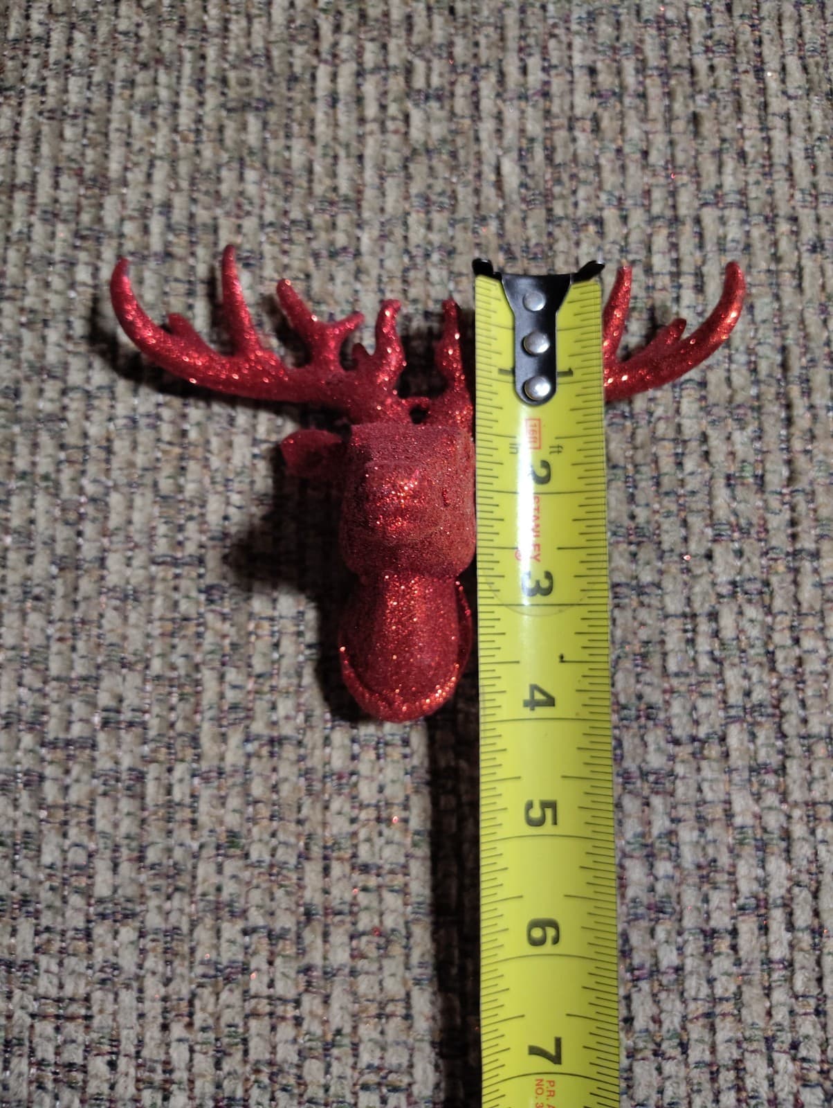 NEW!~4x6in Deer Red Buck Head~Christmas Reindeer~Tree/Primitive/Country/Ornament - Thumbnail 4