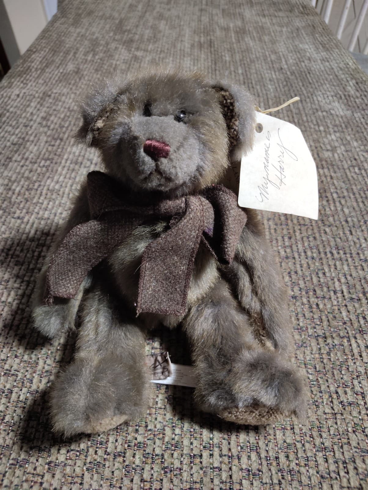 Puffy Lane Color Rich Limited Plush Teddy Bear.Heirloom Collection. Cute Bow.