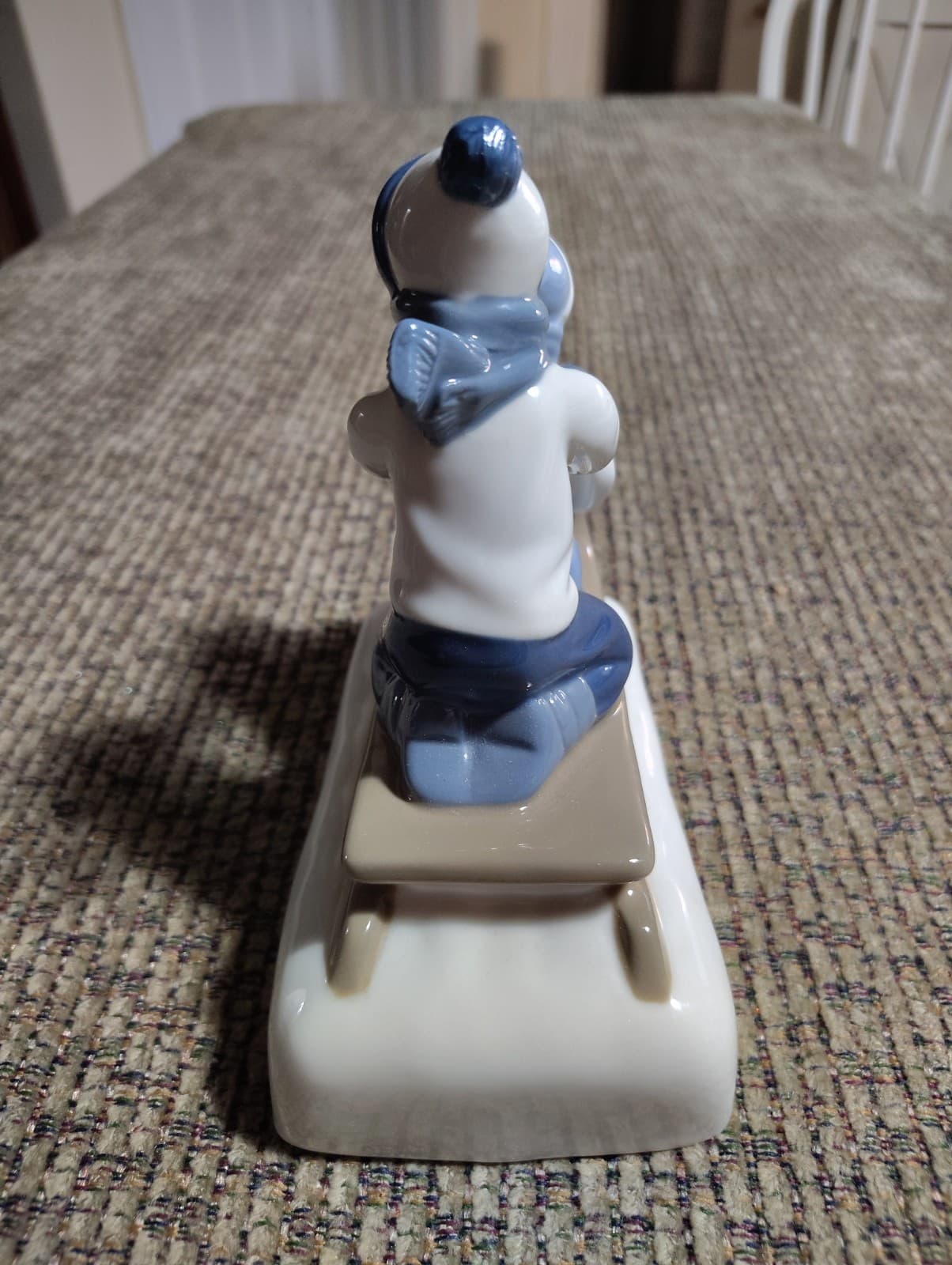 Vintage Paul Sebastian CUERNAVACA Porcelain Kids on a Sled 6.5" - Thumbnail 5