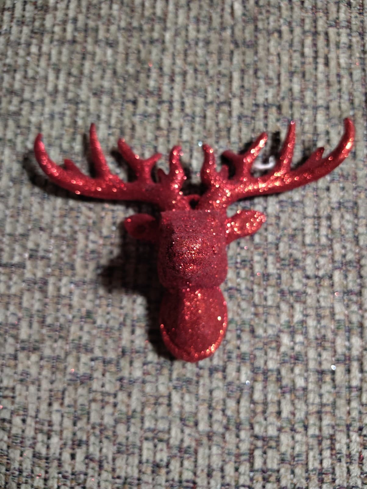 NEW!~4x6in Deer Red Buck Head~Christmas Reindeer~Tree/Primitive/Country/Ornament