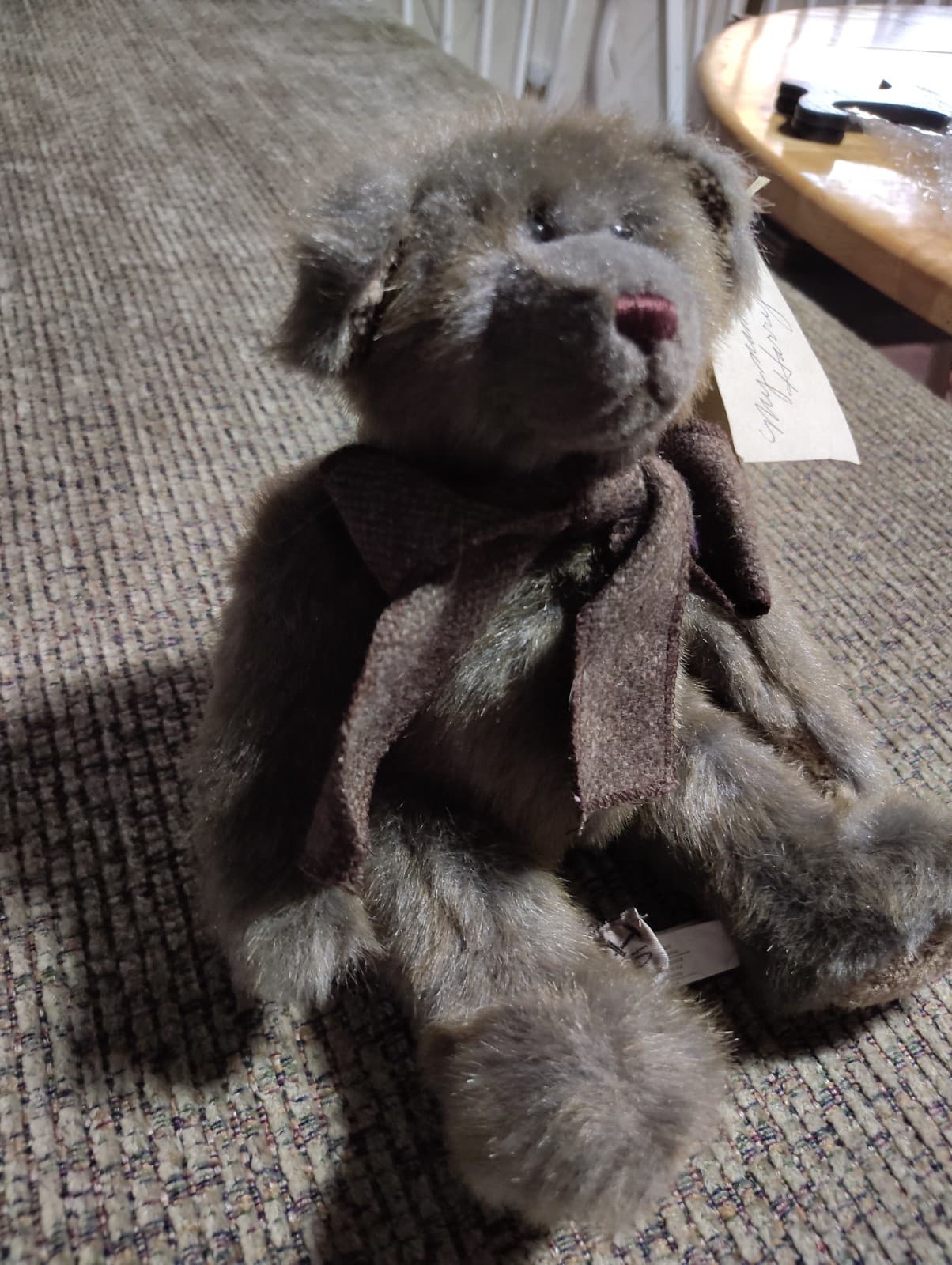 Puffy Lane Color Rich Limited Plush Teddy Bear.Heirloom Collection. Cute Bow. - Thumbnail 2
