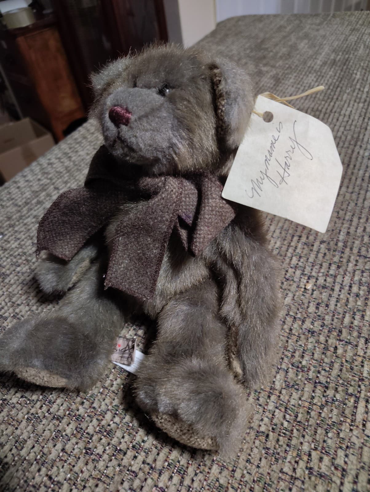 Puffy Lane Color Rich Limited Plush Teddy Bear.Heirloom Collection. Cute Bow. - Thumbnail 3