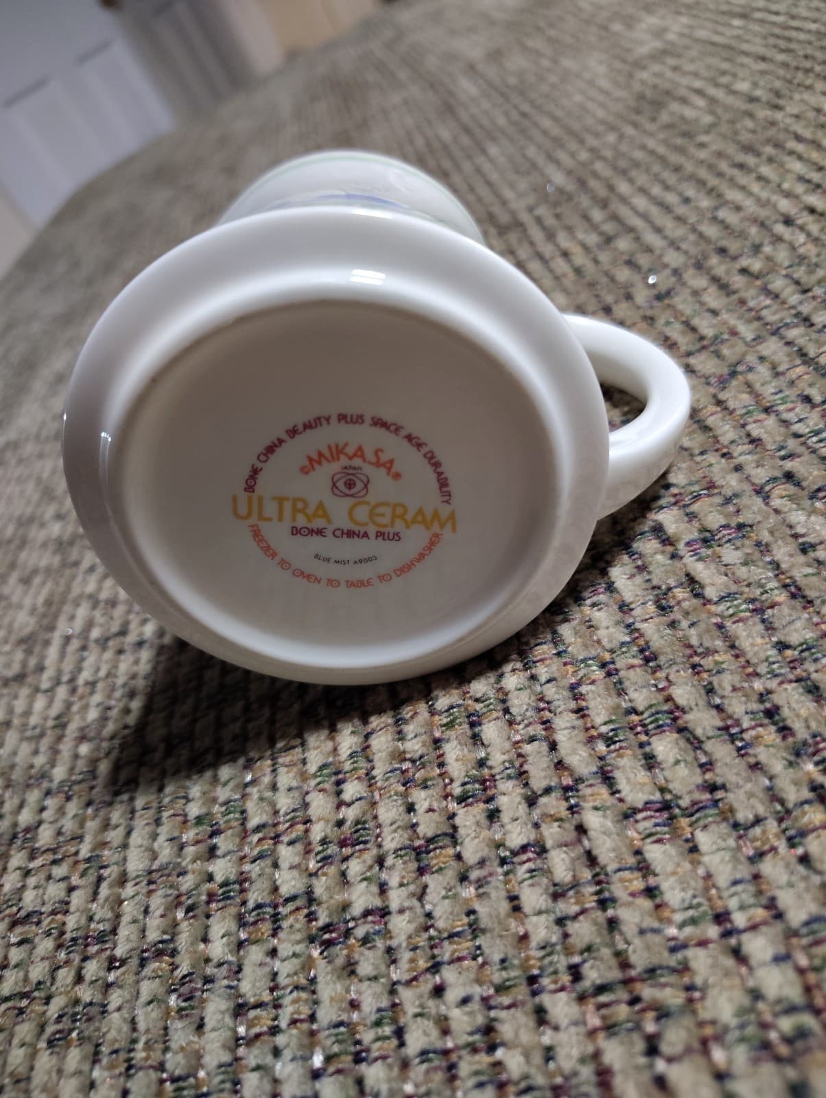 Vintage Mikasa Ultra Ceram Bone China Cream Pitcher Spring Flowers - Thumbnail 6