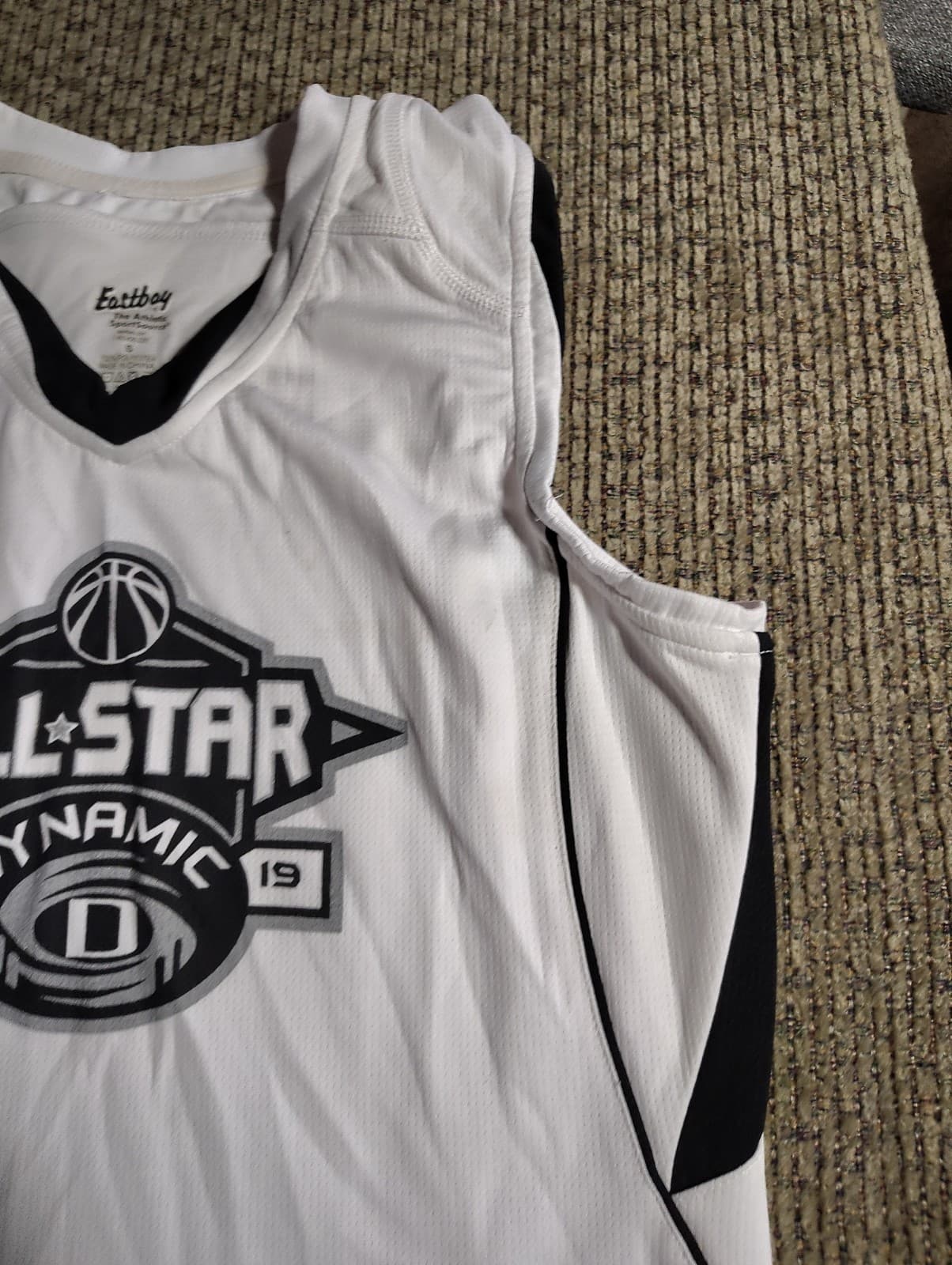 Vtg East Bay Gear All Star Dynamic 2019 Size Small Tank Top White And Black - Thumbnail 4