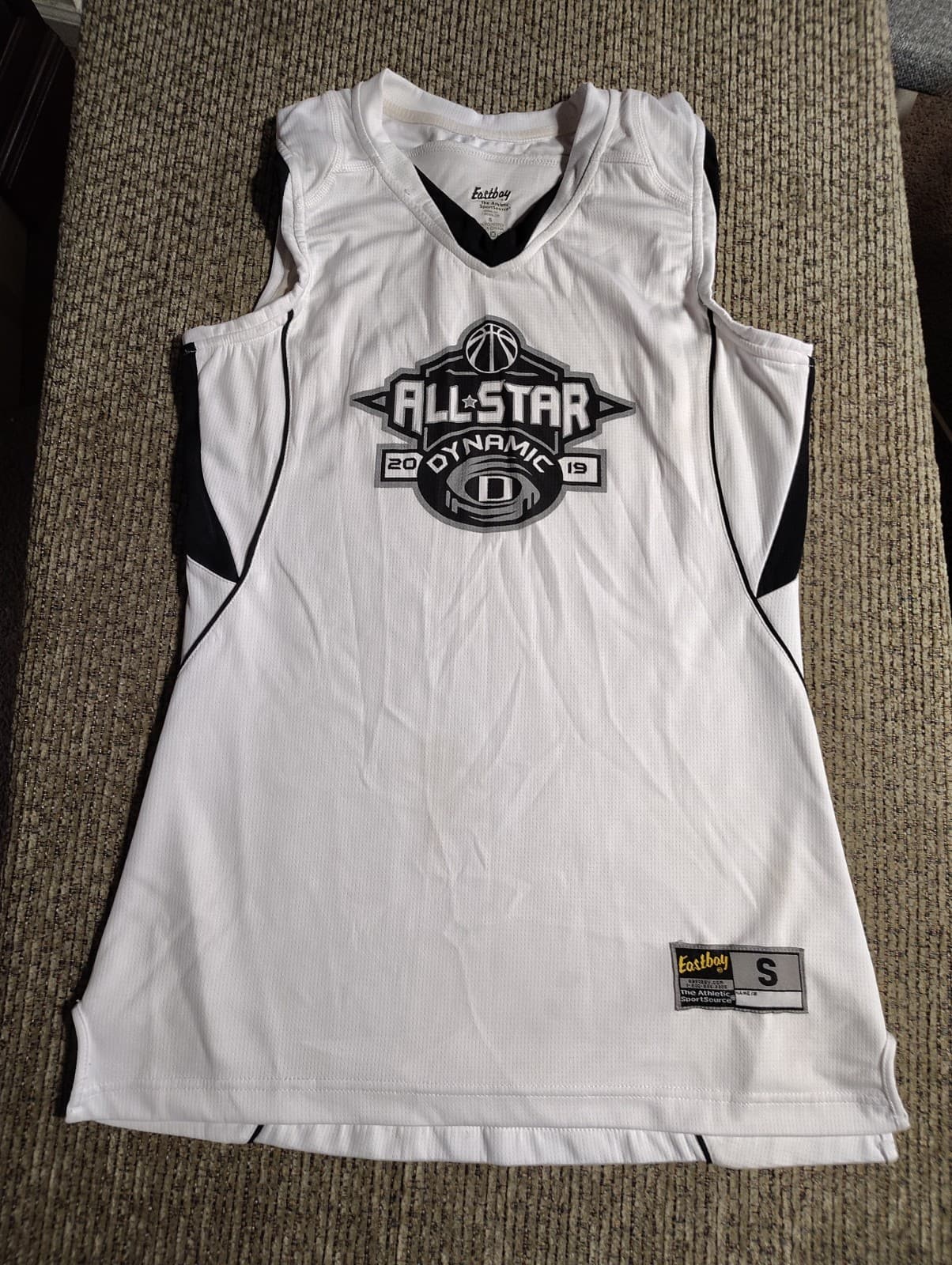 Vtg East Bay Gear All Star Dynamic 2019 Size Small Tank Top White And Black