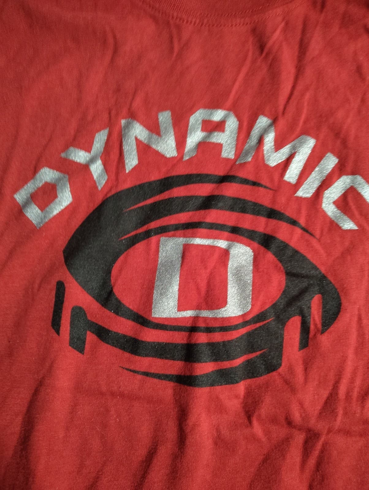VNTG Eastbay Shirt Men's Medium Red Dynamic Graphic Stylized "D" - Thumbnail 5