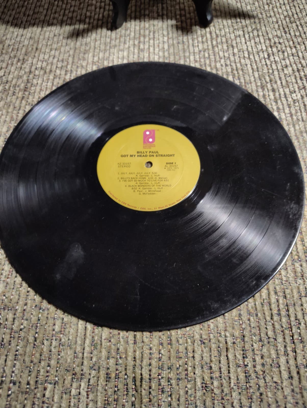 Billy Paul - Got My Head On Straight - 1975 Israel Different Press LP Soul Disco - Thumbnail 2