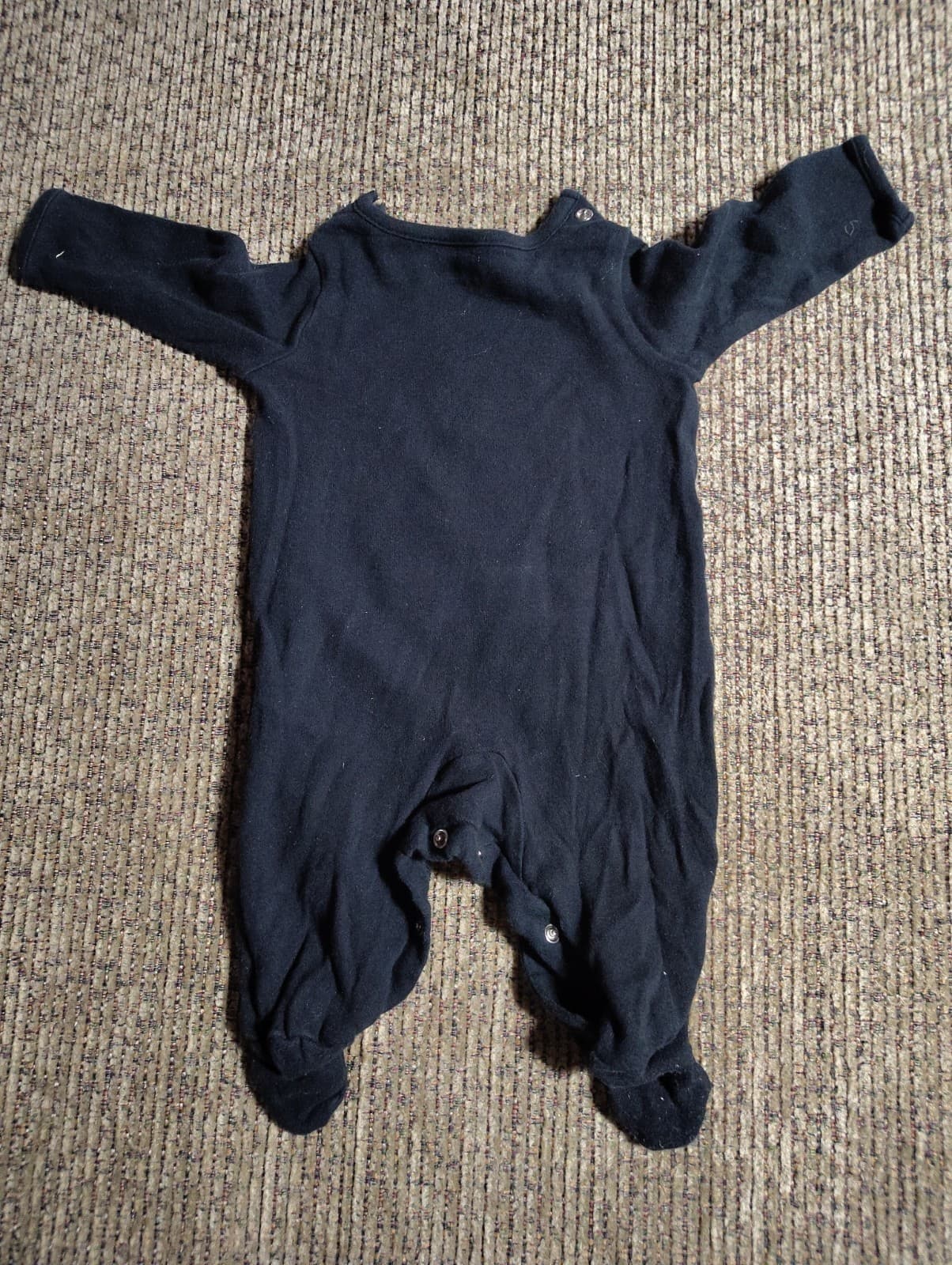 Carter's Baby Halloween Black Skeleton Bodysuit 3 Months - Thumbnail 6