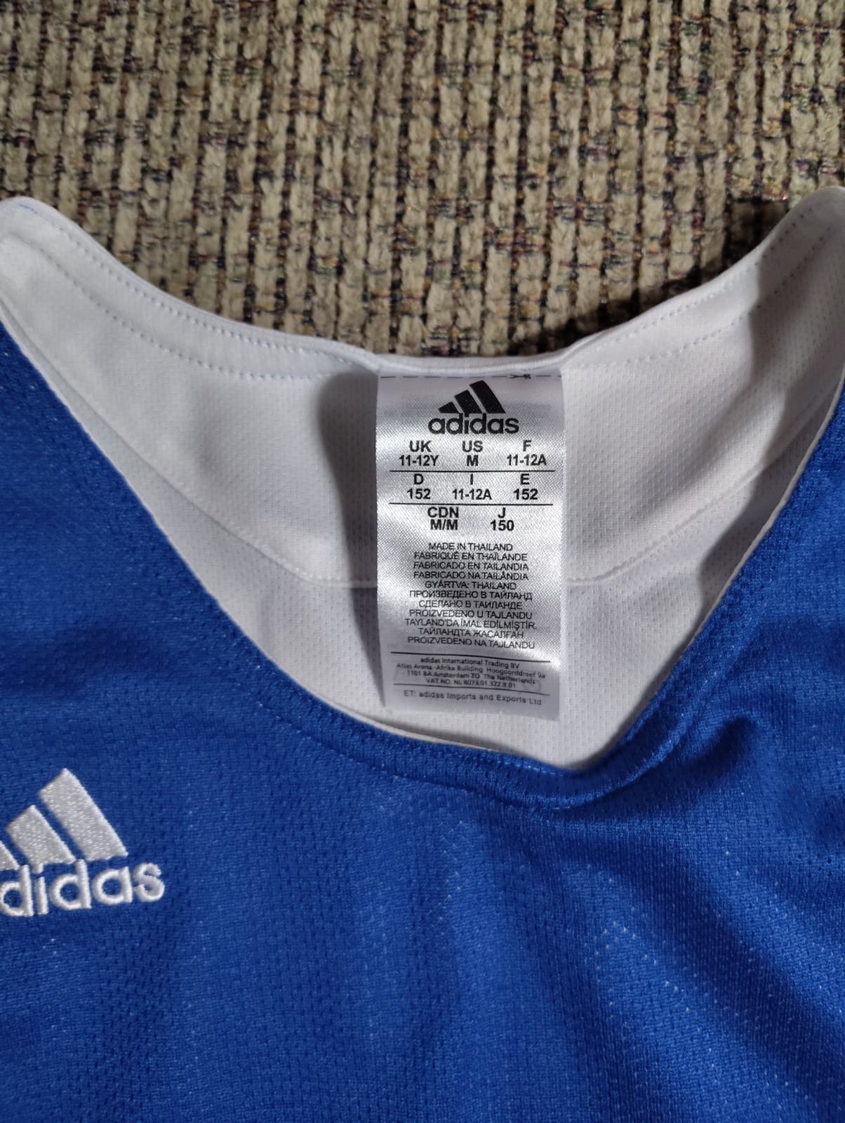 Adidas Men's Crazy Explosive Reversible Basketball Jersey Blue/White - Thumbnail 4