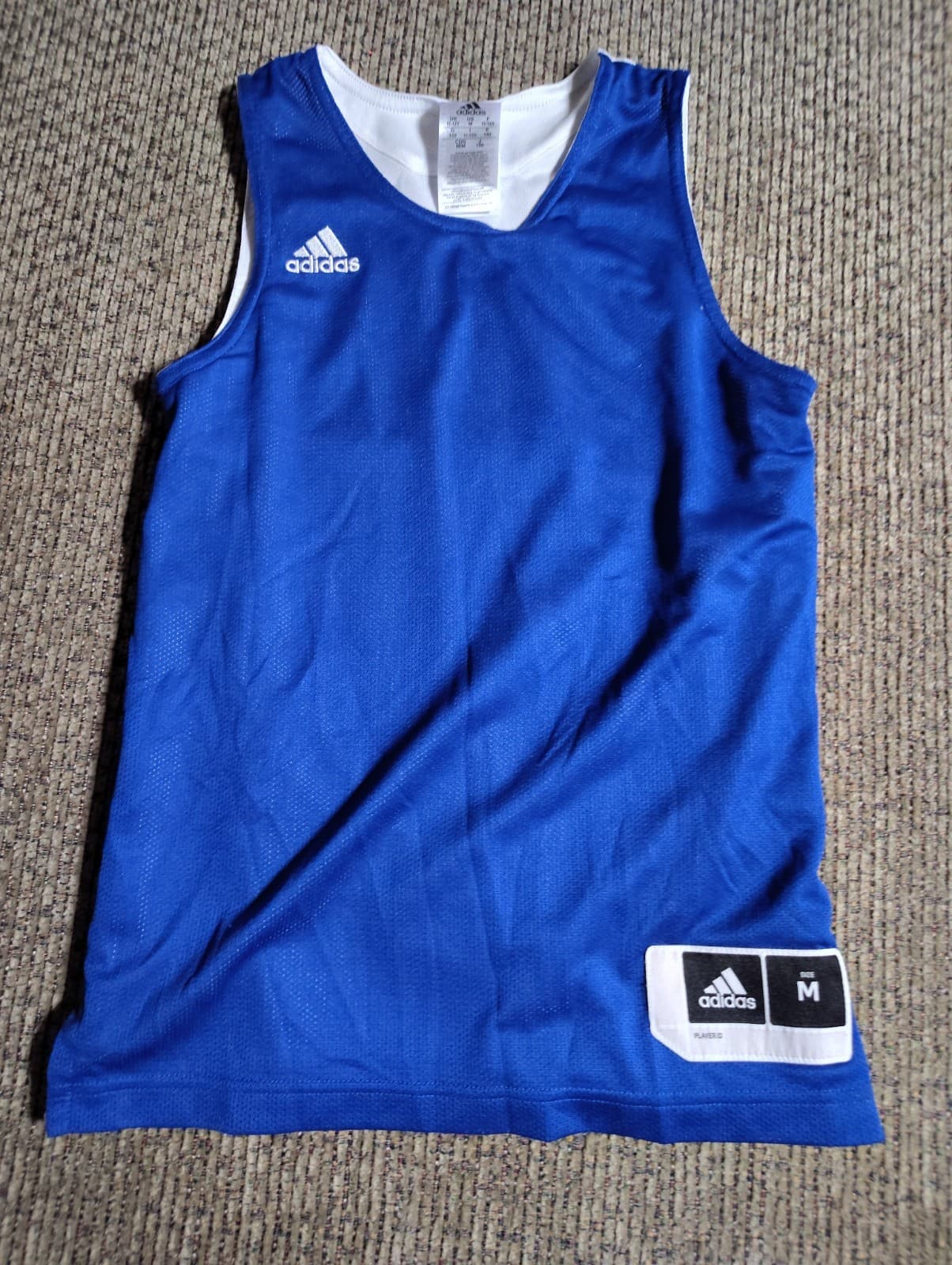 Adidas Men's Crazy Explosive Reversible Basketball Jersey Blue/White