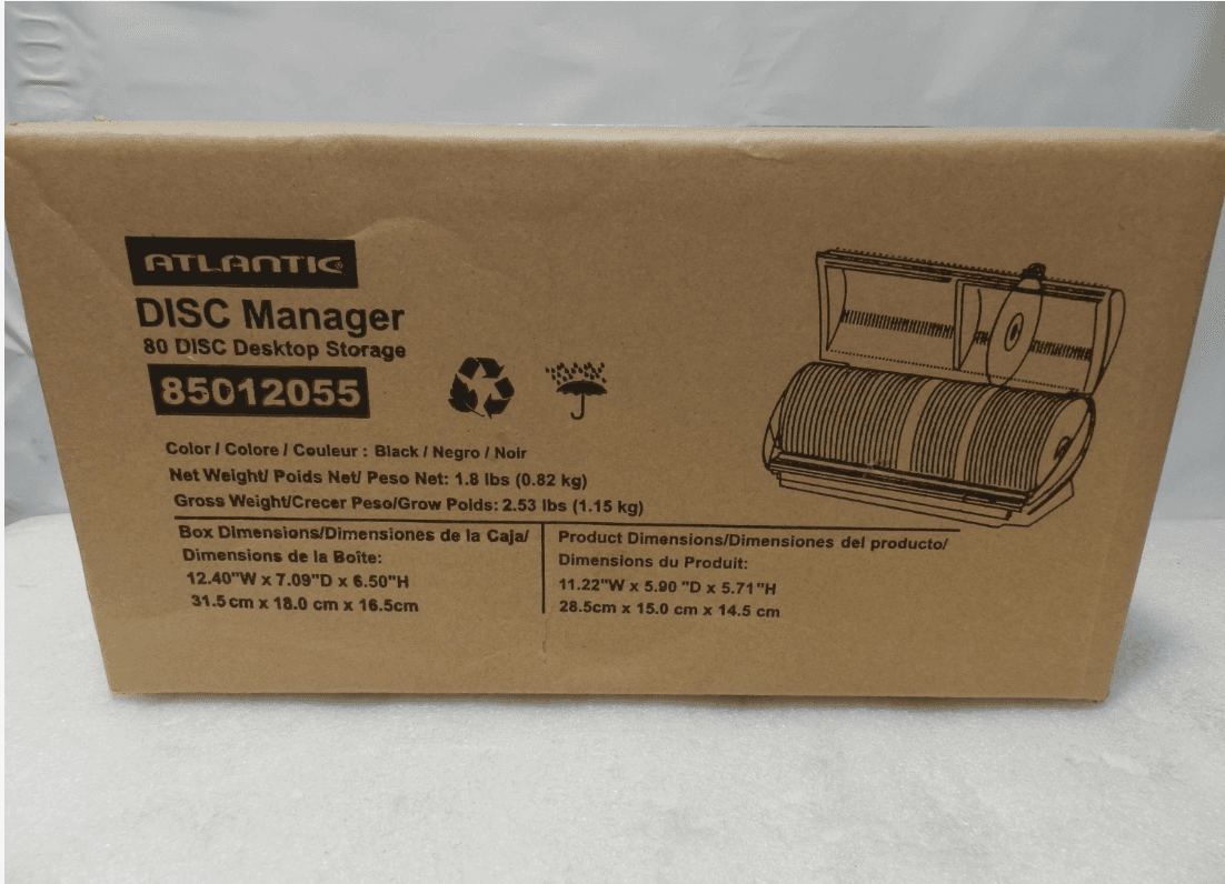 Atlantic Disc Manager 80 Disc CD/DVD Desktop Storage Organizer New Sealed (P58K) - Thumbnail 4
