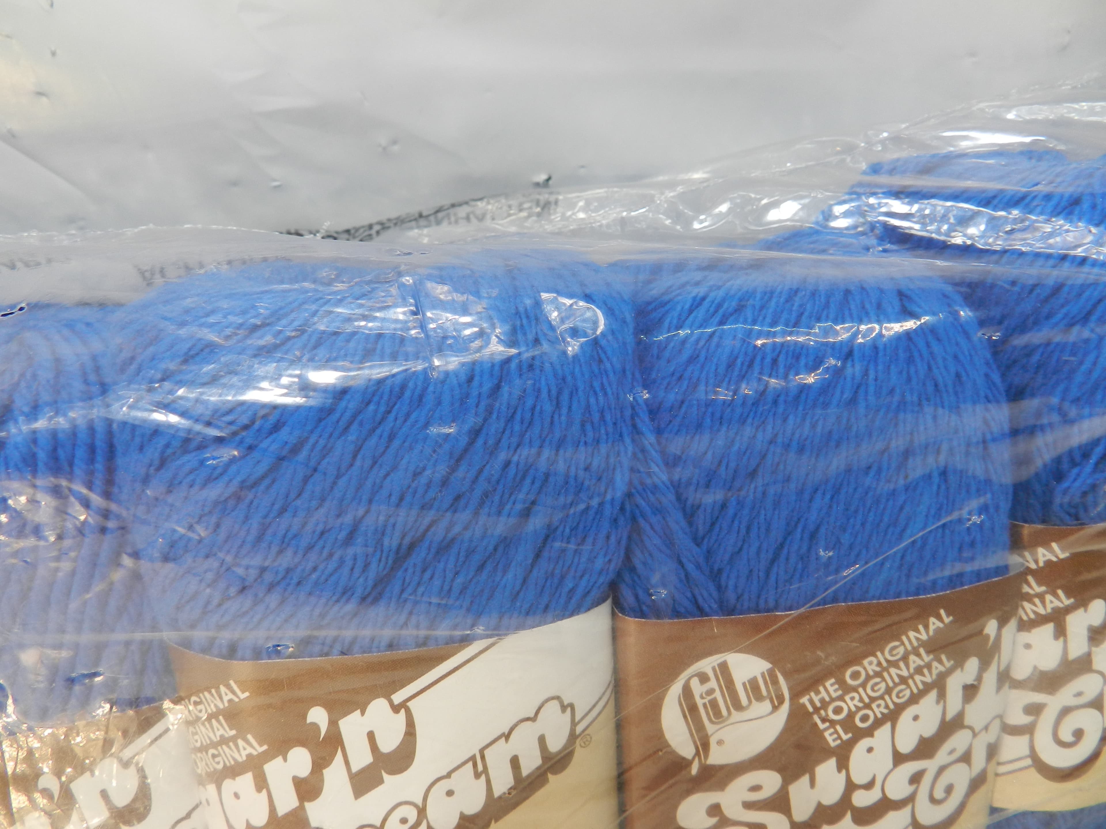 6 Skeins Lily Sugar 'N Cream Dazzle Blue Worsted 4 Ply Yarn 120 yards Each P60K - Thumbnail 2