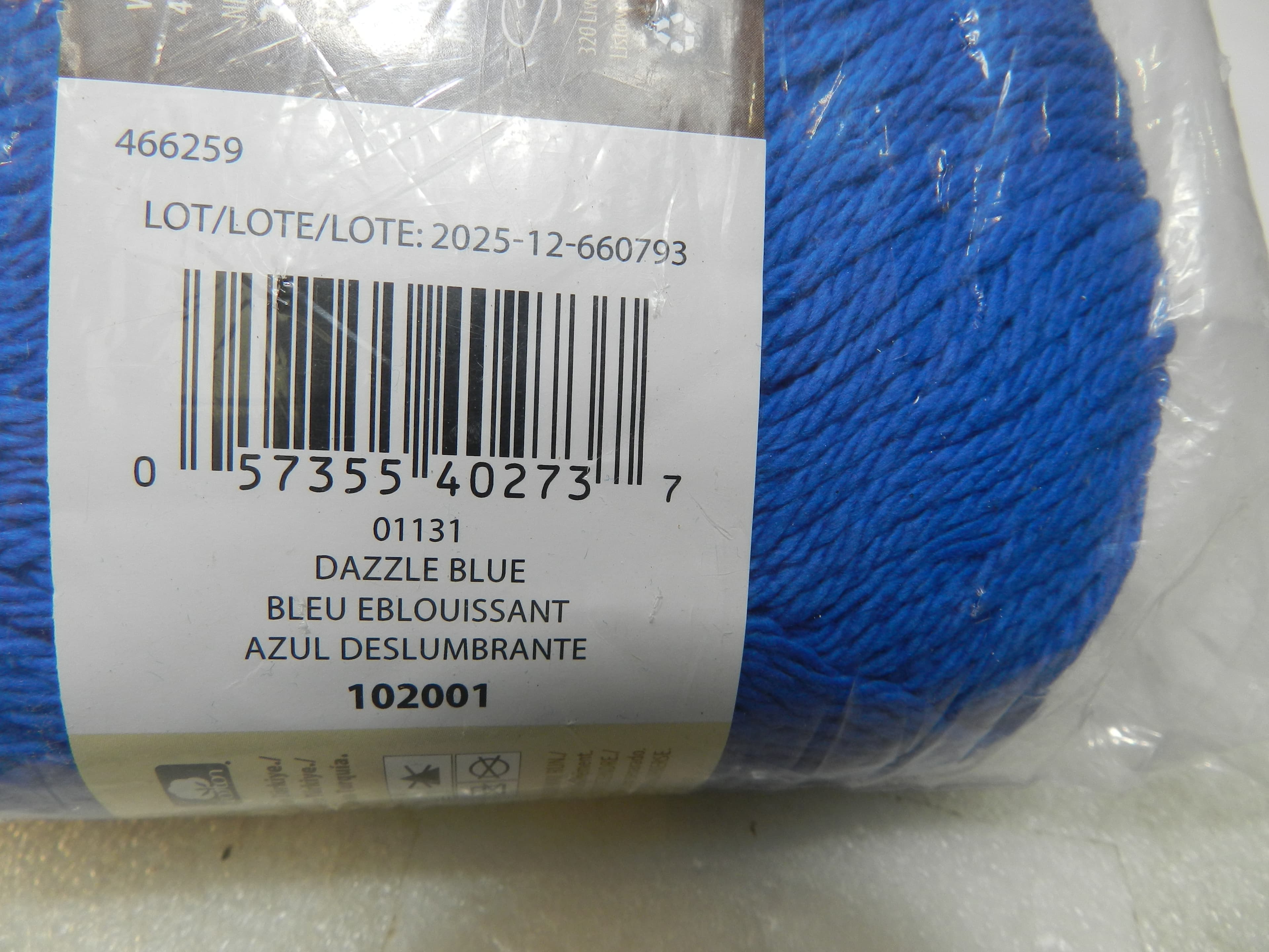 6 Skeins Lily Sugar 'N Cream Dazzle Blue Worsted 4 Ply Yarn 120 yards Each P60K - Thumbnail 3