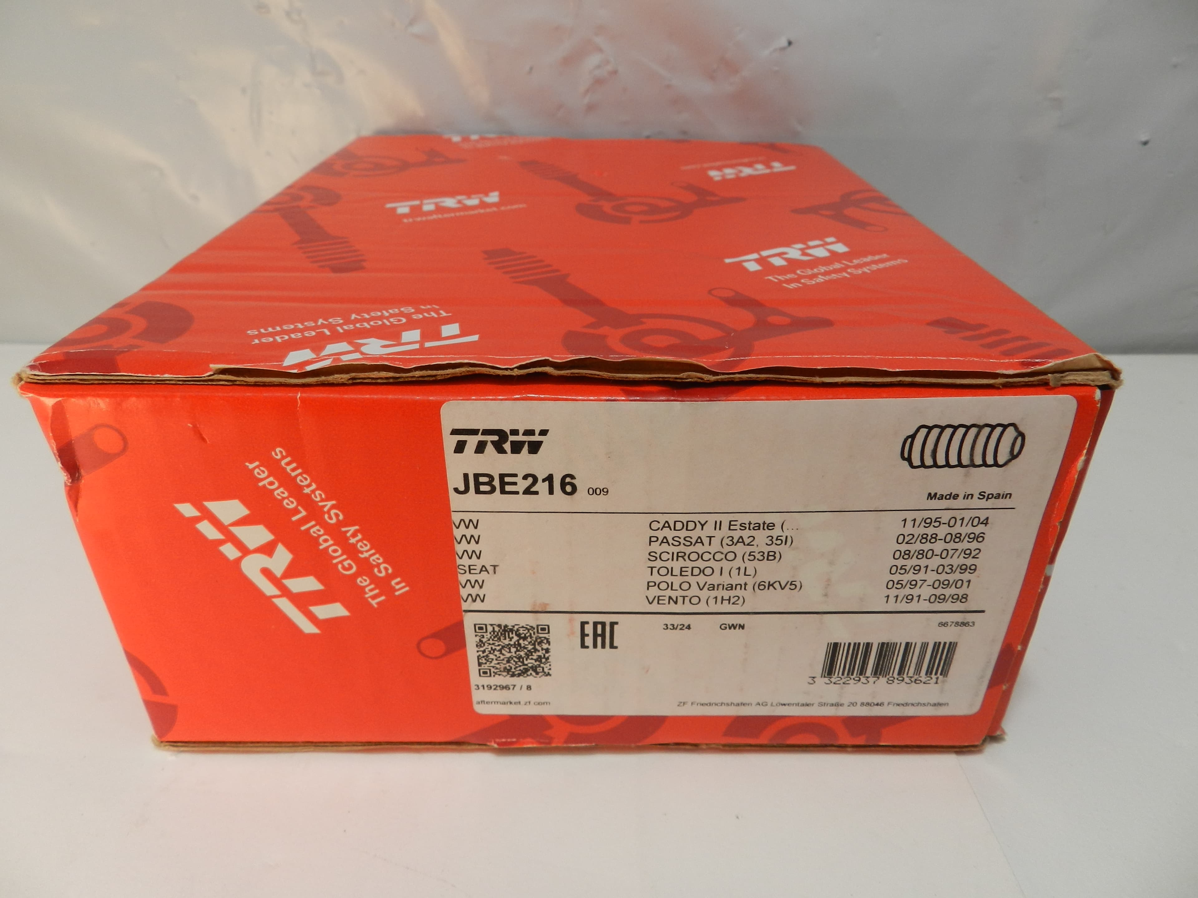 TRW Replacement Bellows JBE216 VW (P61K) - Thumbnail 2