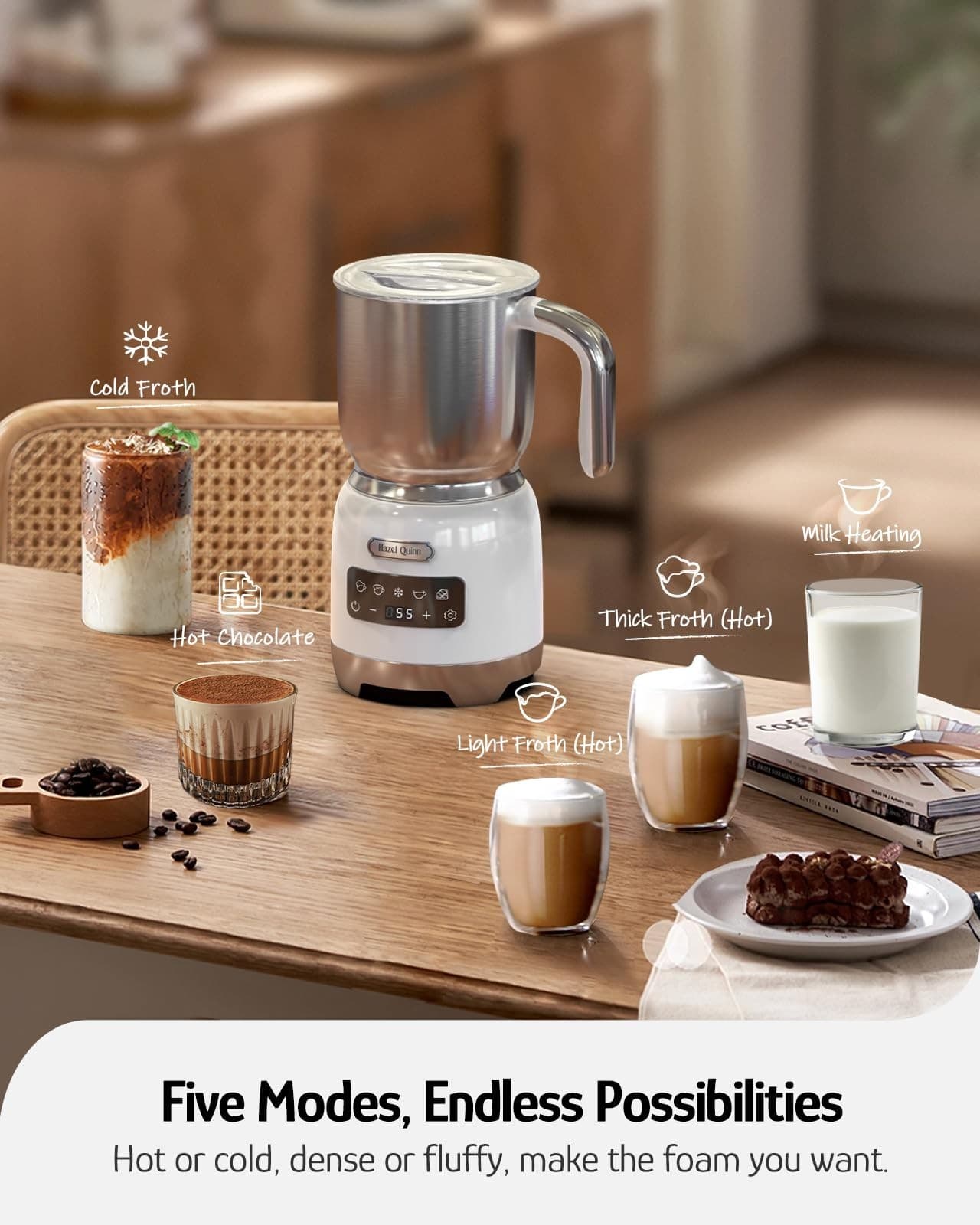 Hazel Quinn Milk Frother with Digital Display - Thumbnail 5