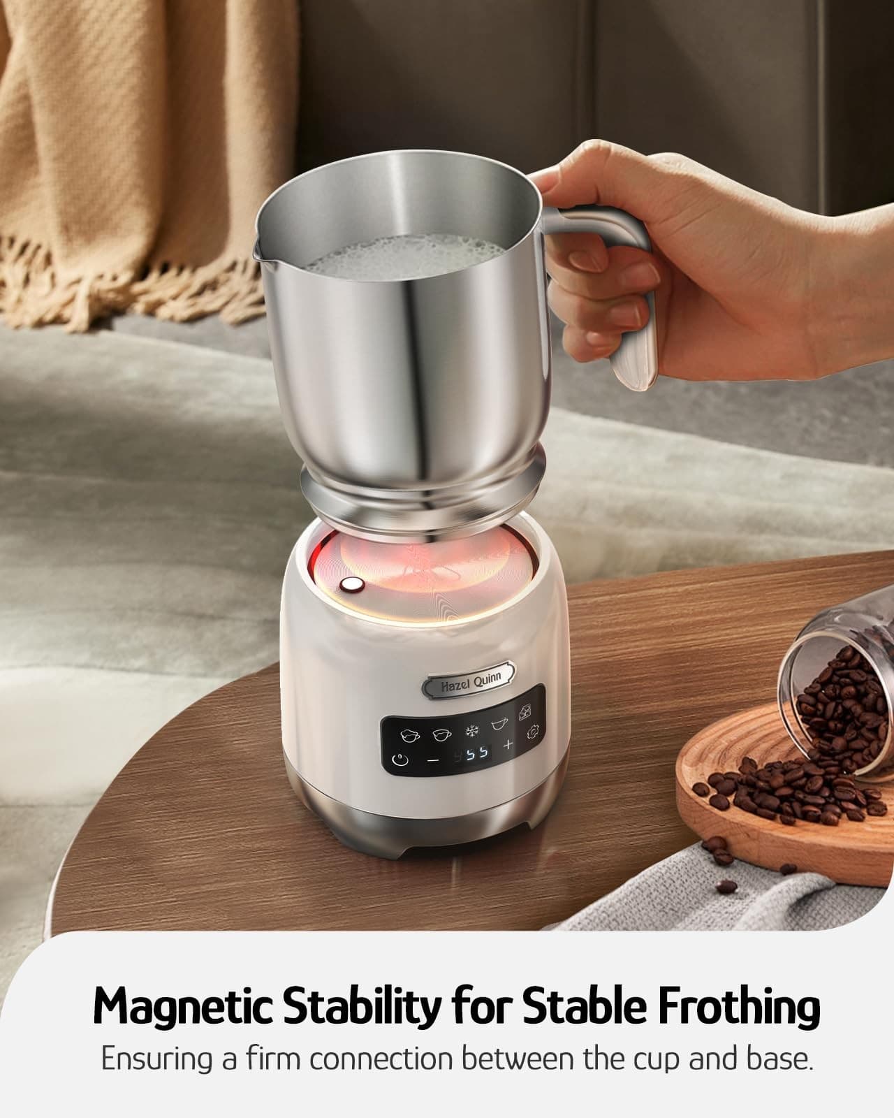 Hazel Quinn Milk Frother with Digital Display - Thumbnail 7
