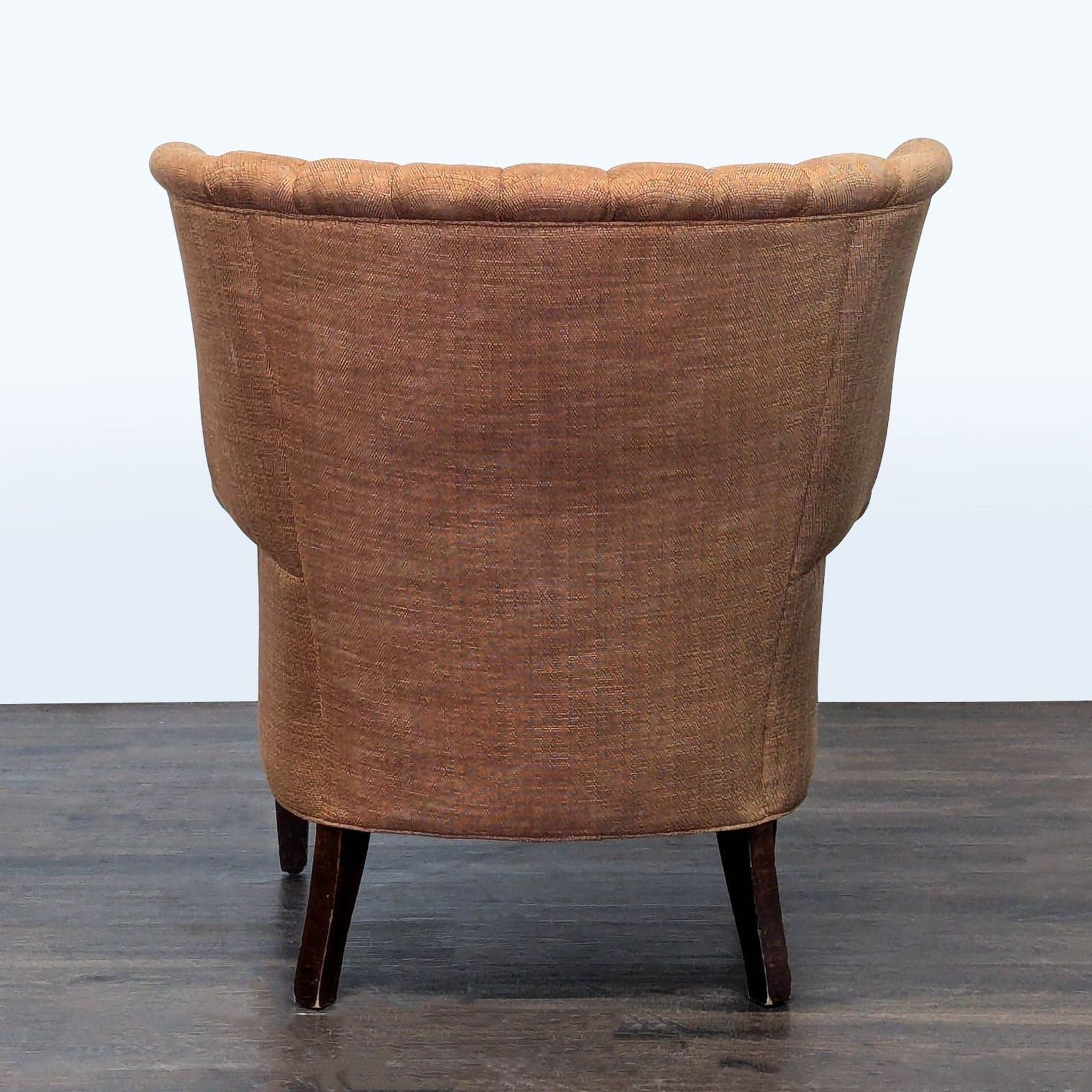 High Back Wing Lounge Chair with Rolled Arms - Thumbnail 4