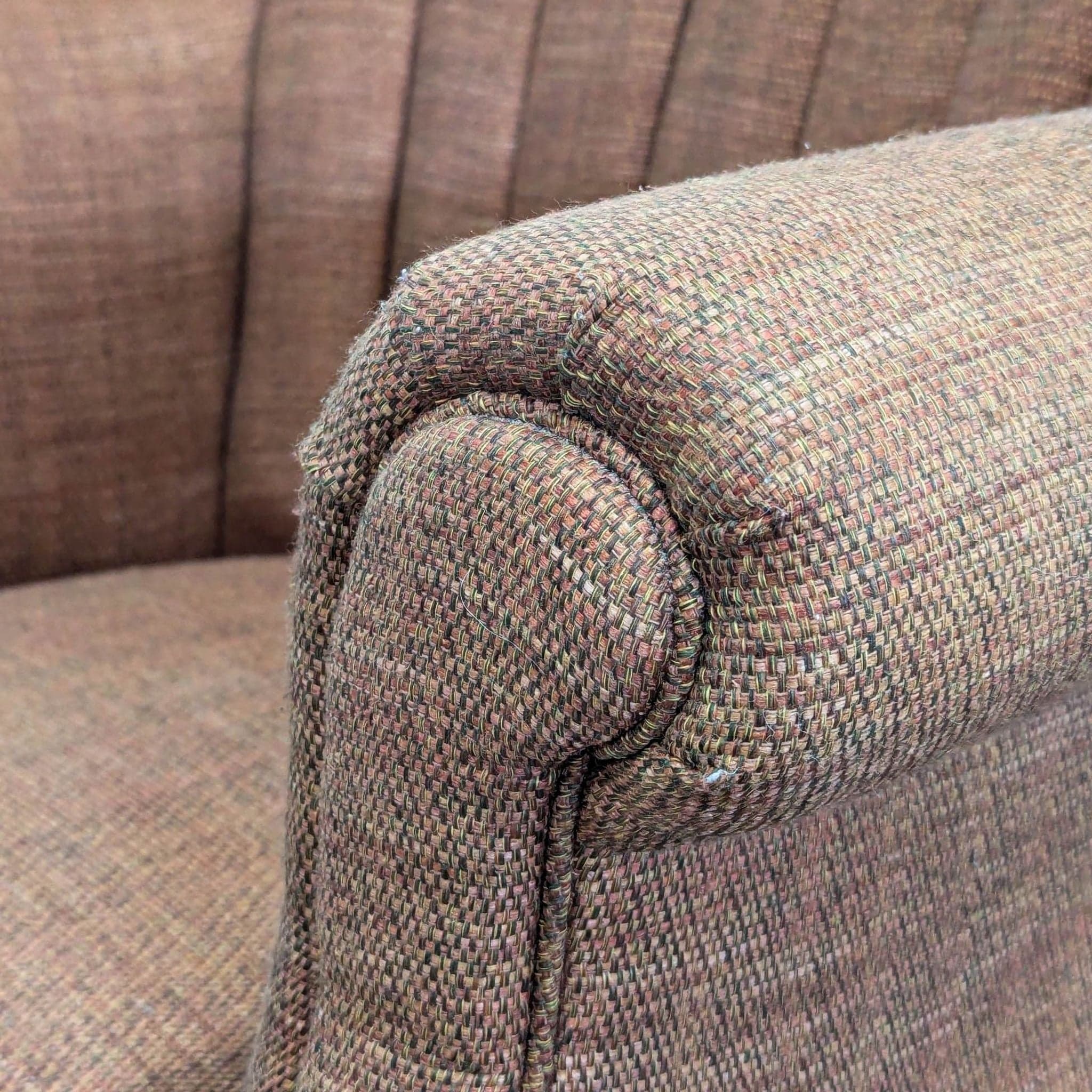 High Back Wing Lounge Chair with Rolled Arms - Thumbnail 6