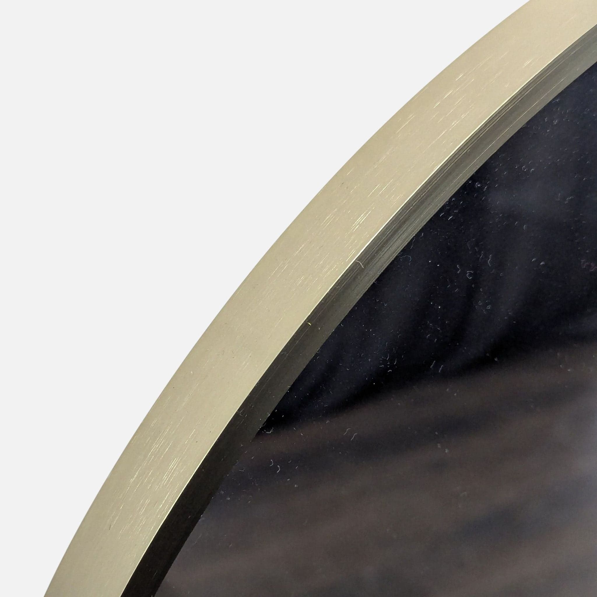 Champagne Silver Metal Round Wall Mirror - Thumbnail 3
