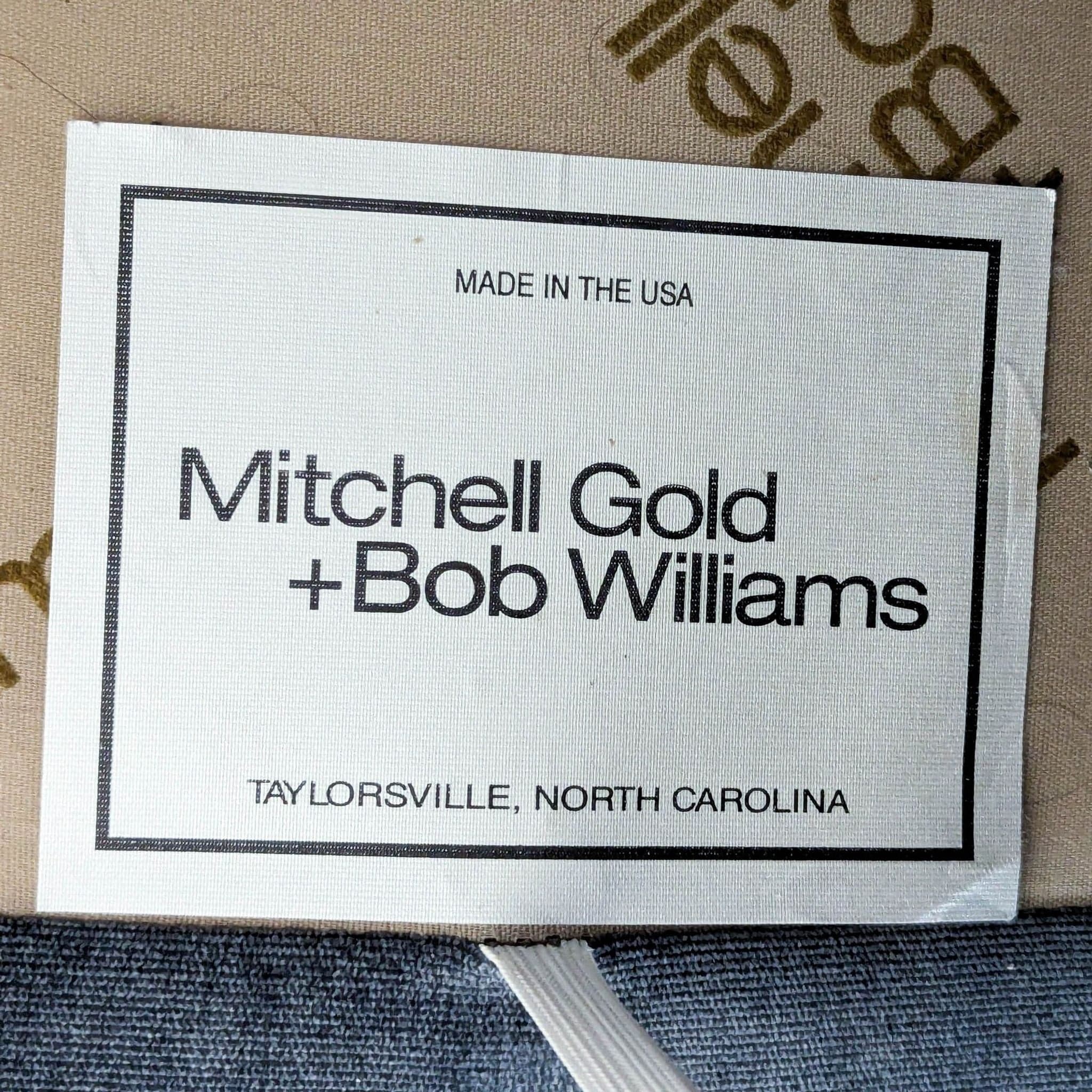 Mitchell Gold + Bob Williams 3-Seat Blue Velvet Sofa - Thumbnail 7