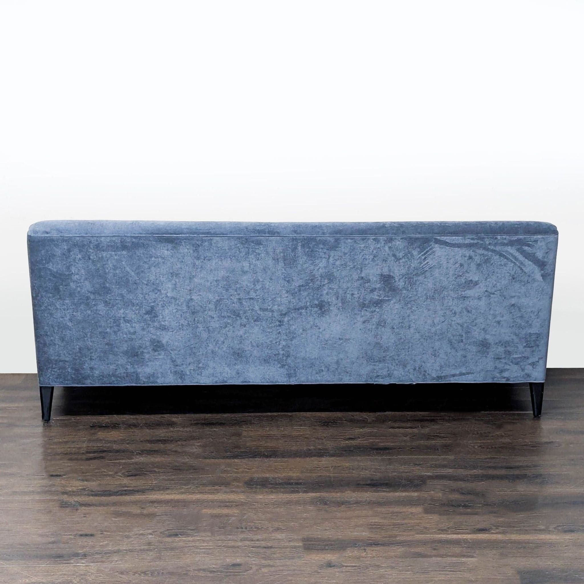 Mitchell Gold + Bob Williams 3-Seat Blue Velvet Sofa - Thumbnail 4