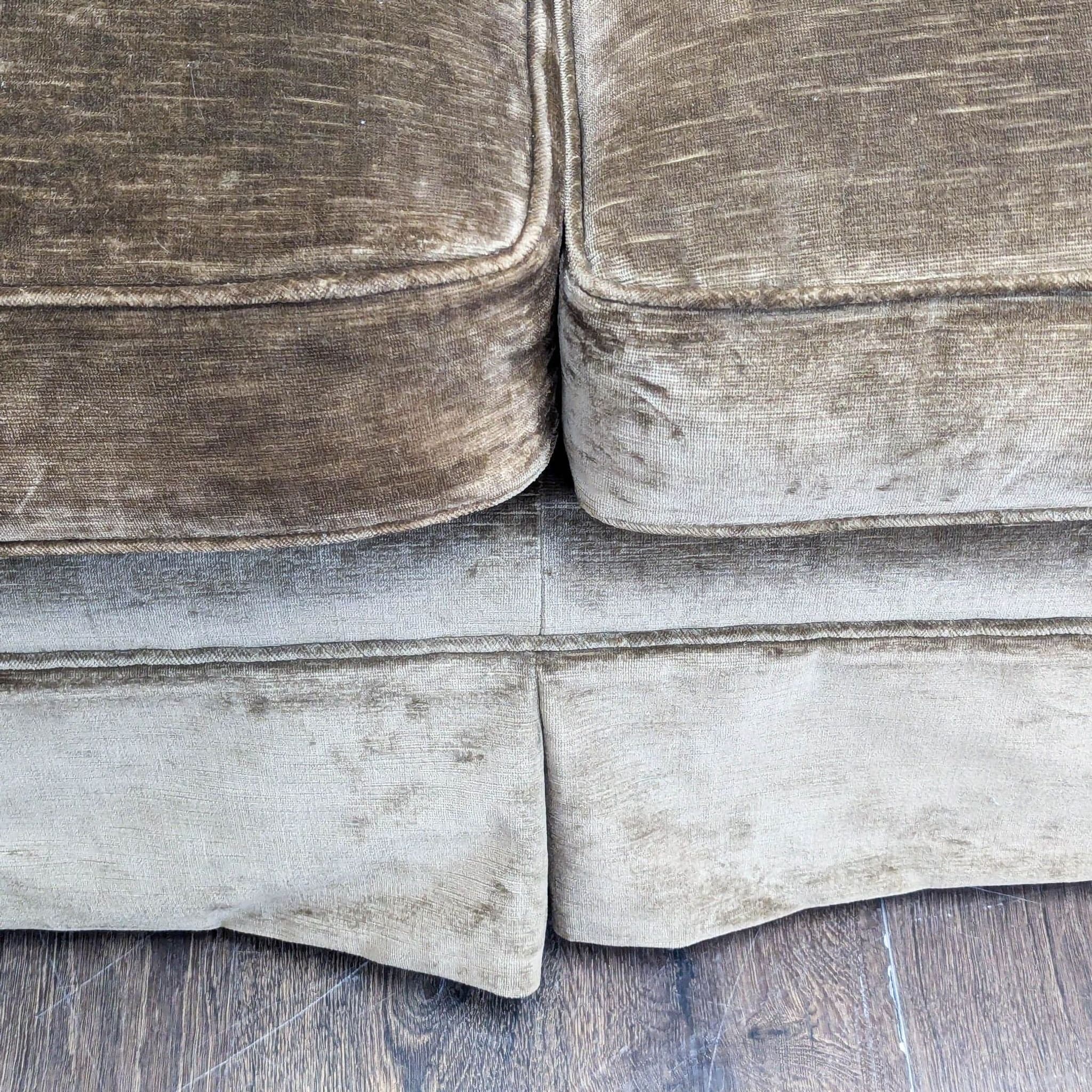 Marco 3-Seat Sofa with Rolled Arms in Brown Velvet Upholstery - Thumbnail 7
