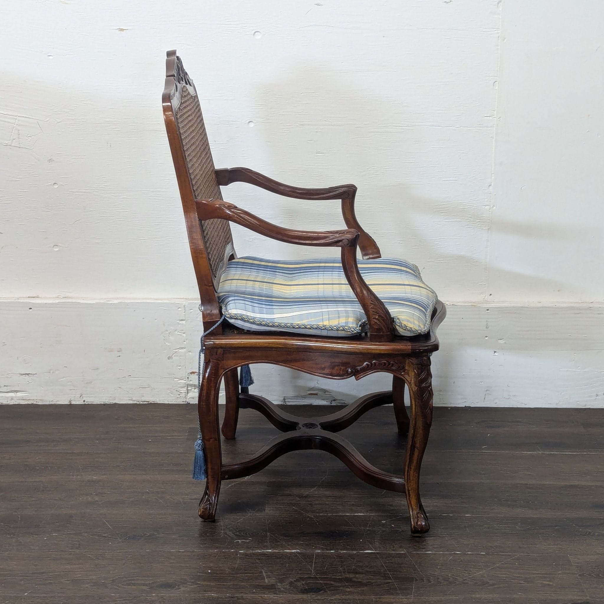 French Style Carved Dining/Lounge Armchair - Thumbnail 3