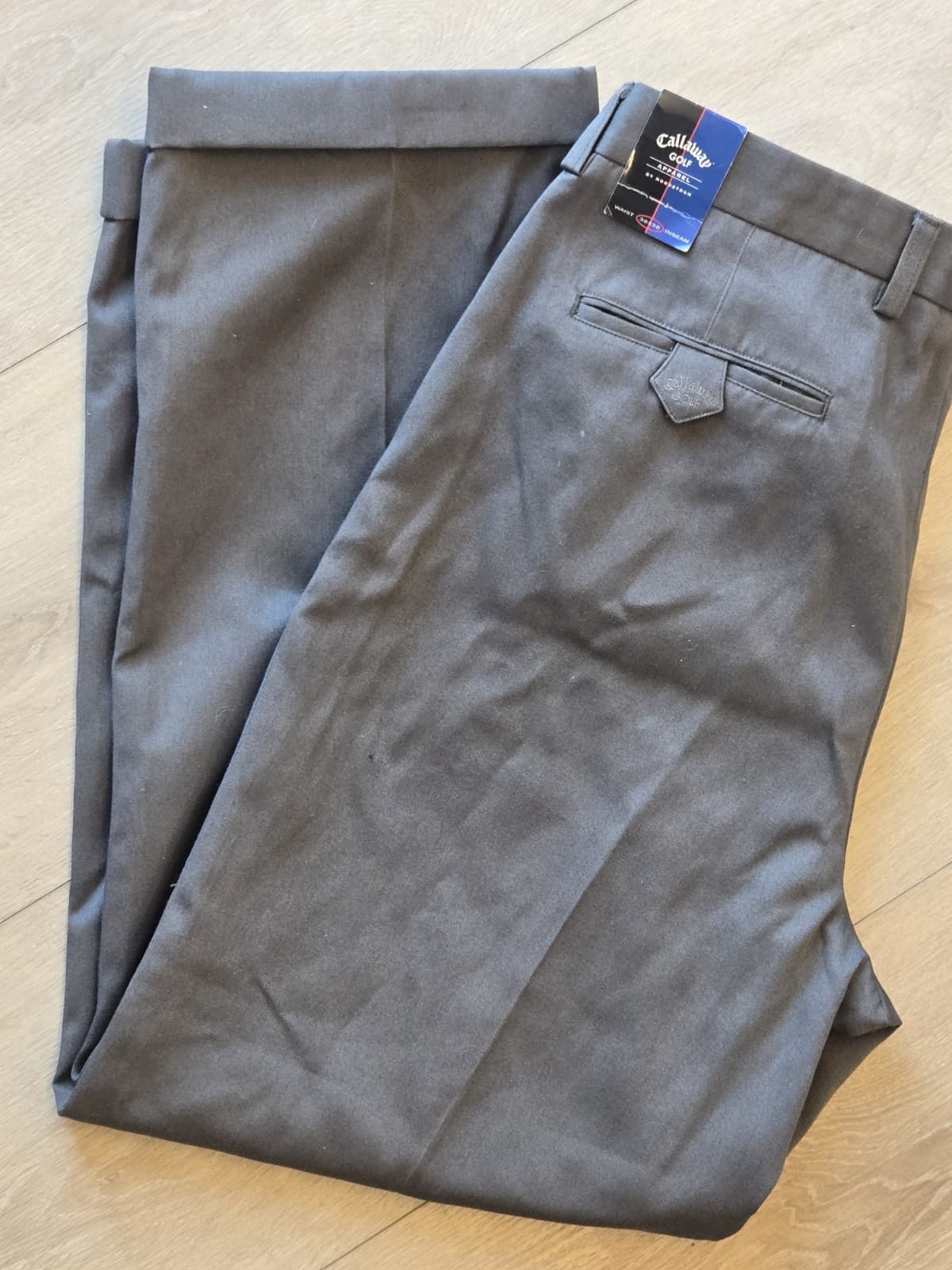 Callaway Golf Pants Mens 36x36 Brown Flat Front Performance NWT 36 36 - Thumbnail 7