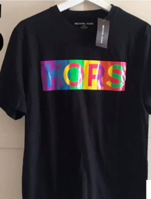 Michael Kors Multi-color Rainbow Logo Print T-Shirt