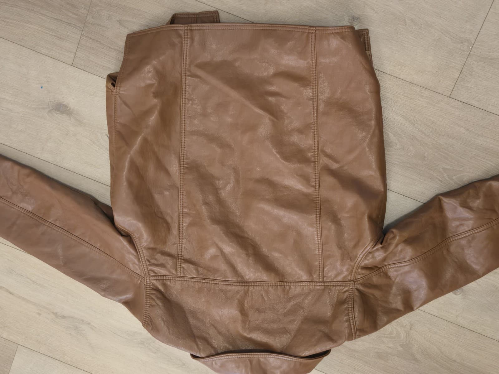 Reportage RGA Made in Italy Brown Leather Jacket Mens Medium Soft Lambskin Style - Thumbnail 15