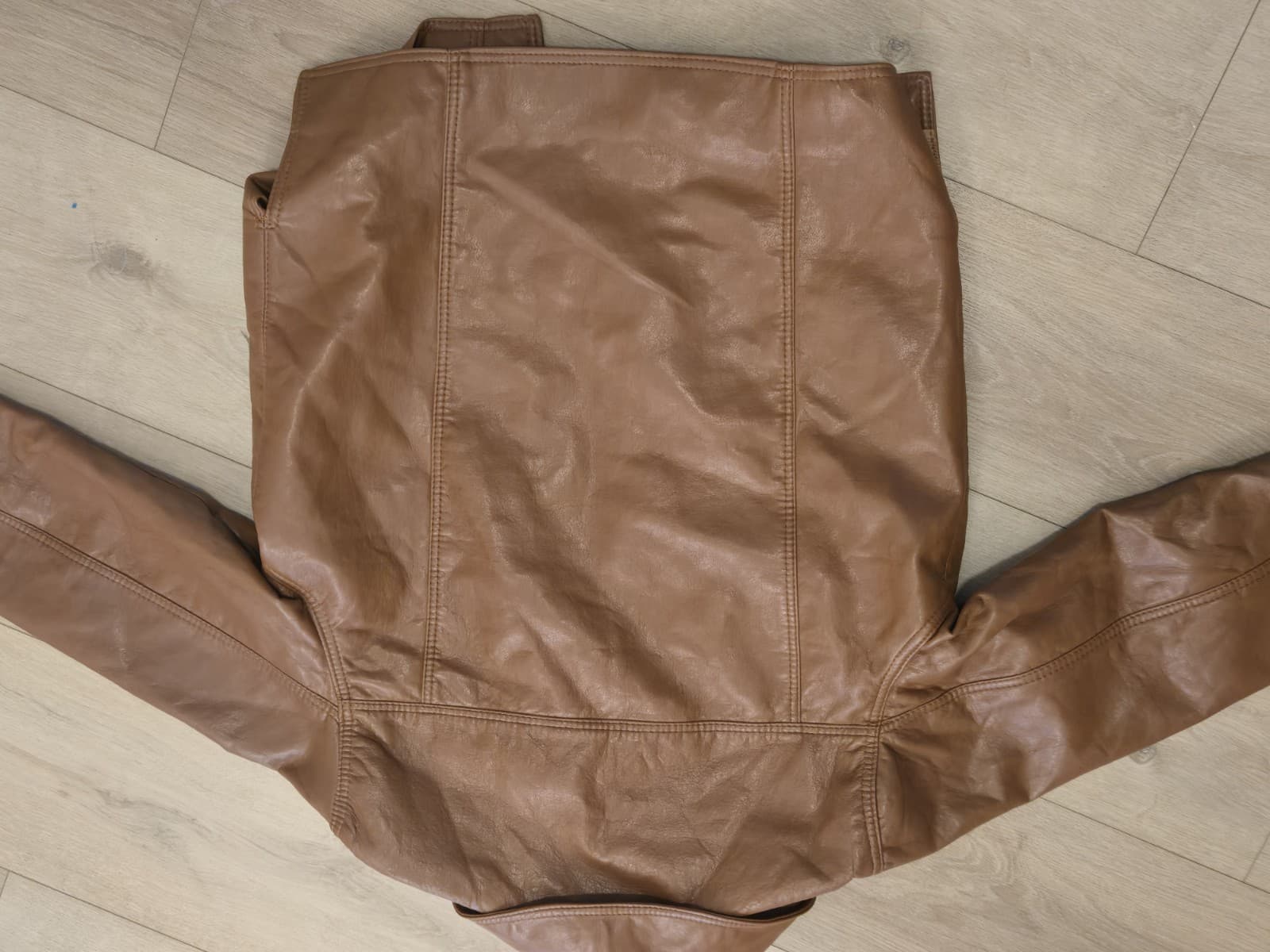 Reportage RGA Made in Italy Brown Leather Jacket Mens Medium Soft Lambskin Style - Thumbnail 16