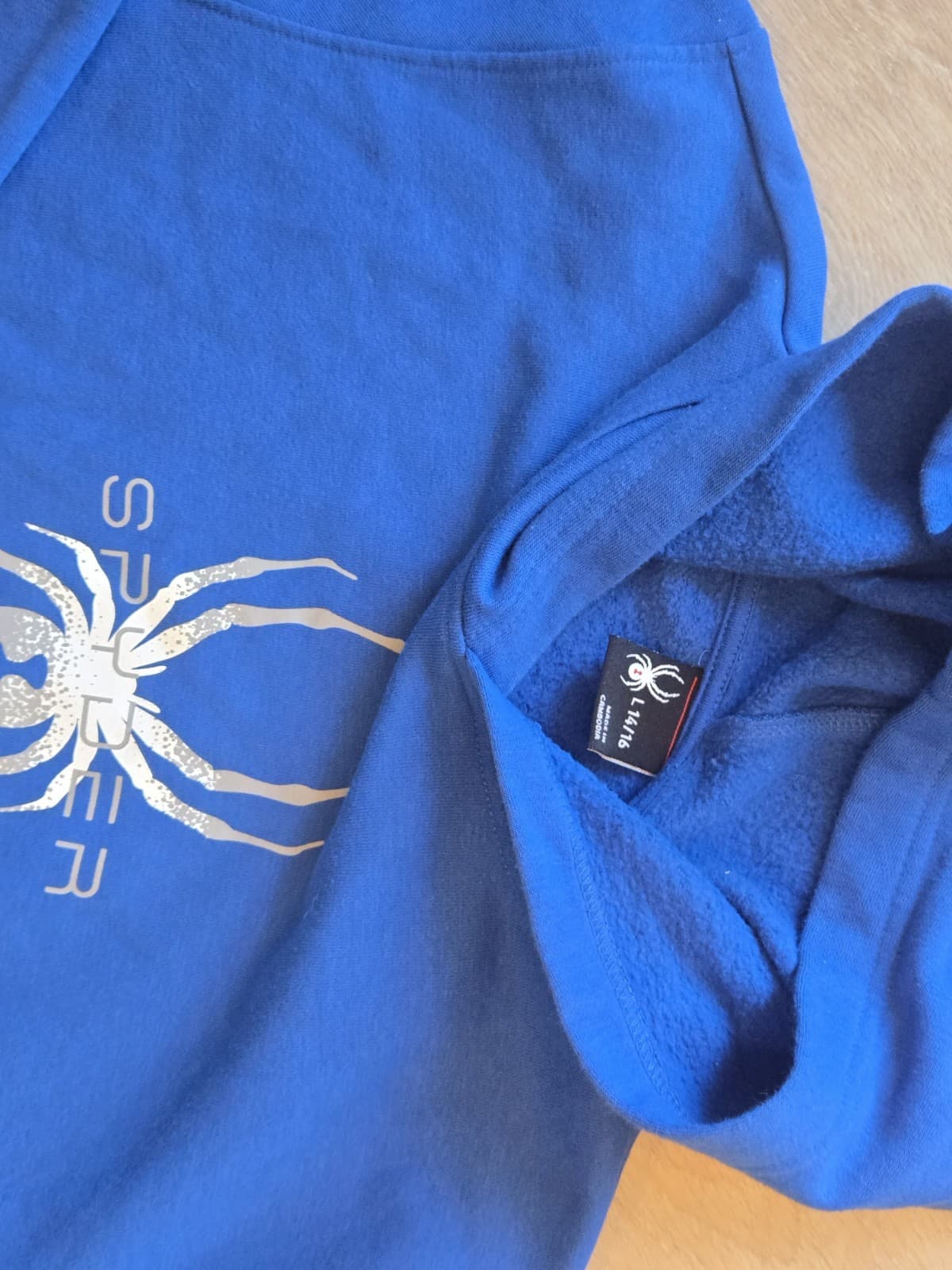Spyder Boys Youth Pullover Hoodie Blue Graphic Logo Sweatshirt - Thumbnail 11
