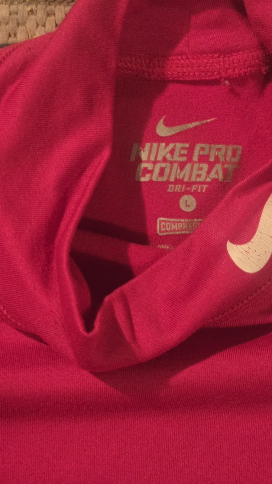 Nike Dri-Fit Fleece-Hot Pink Long Sleeve Tee - Size L - Thumbnail 3
