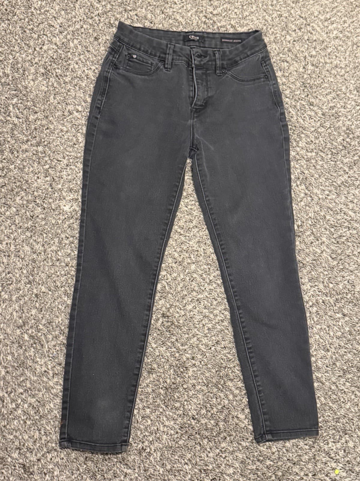 Curve Appeal Women's minimalist Leggings Straight Black Denim Jeans 4/27