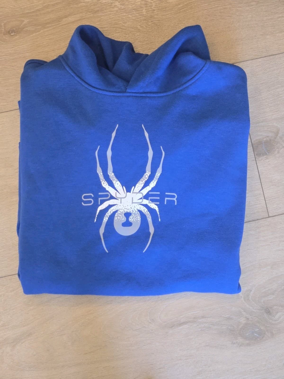 Spyder Boys Youth Pullover Hoodie Blue Graphic Logo Sweatshirt - Thumbnail 2