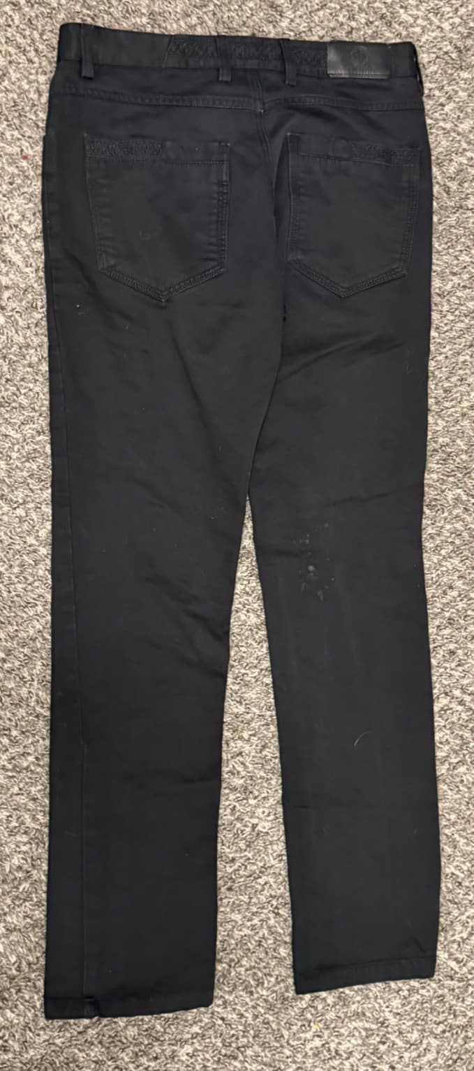 Platini Mens Black check Plaid Chino Straight Leg Stretch Pants 30x32 - Thumbnail 4