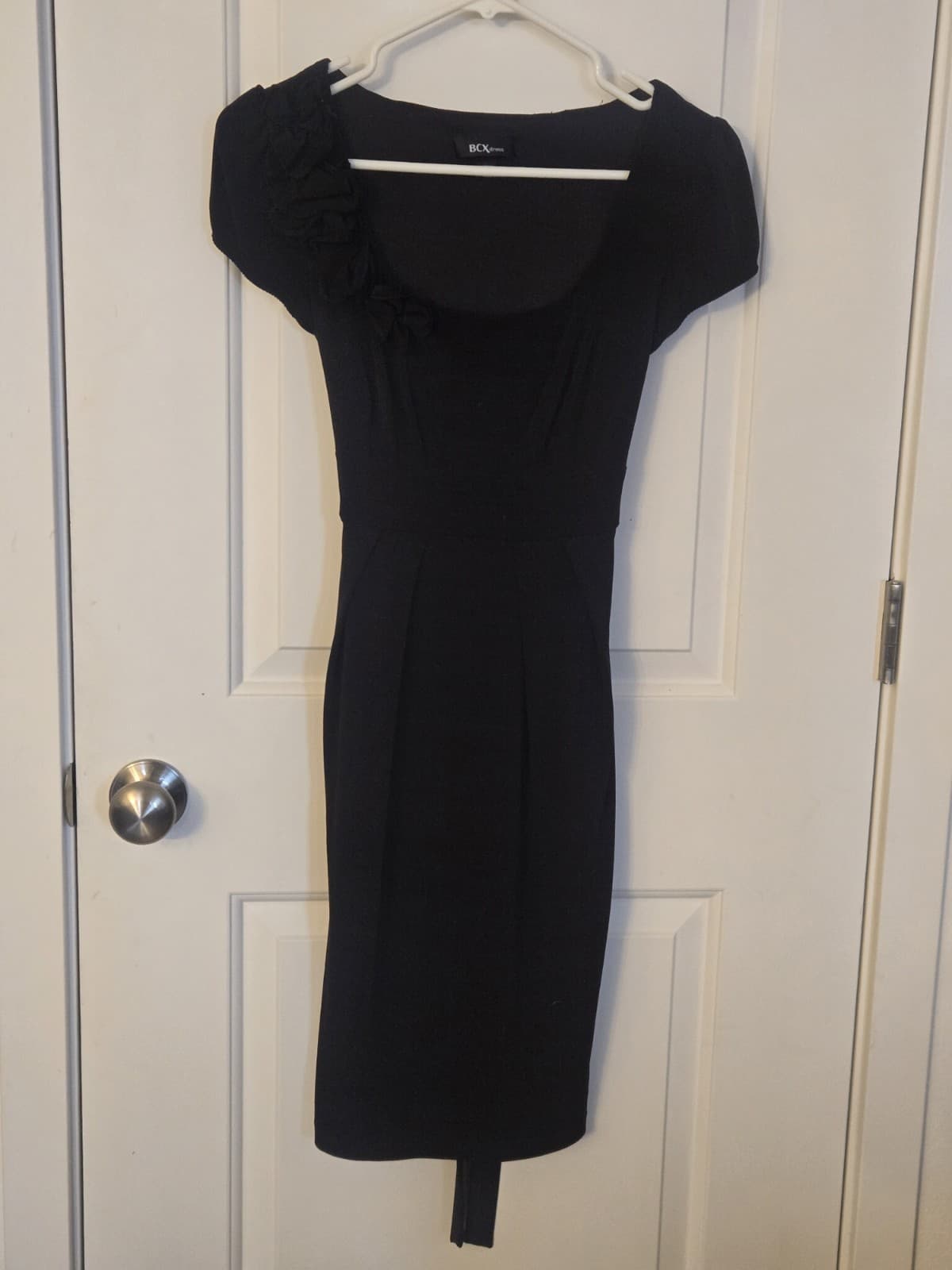 BCX Dress Women’s Medium Black Sheath Career Cocktail Made in Mexico - Thumbnail 4