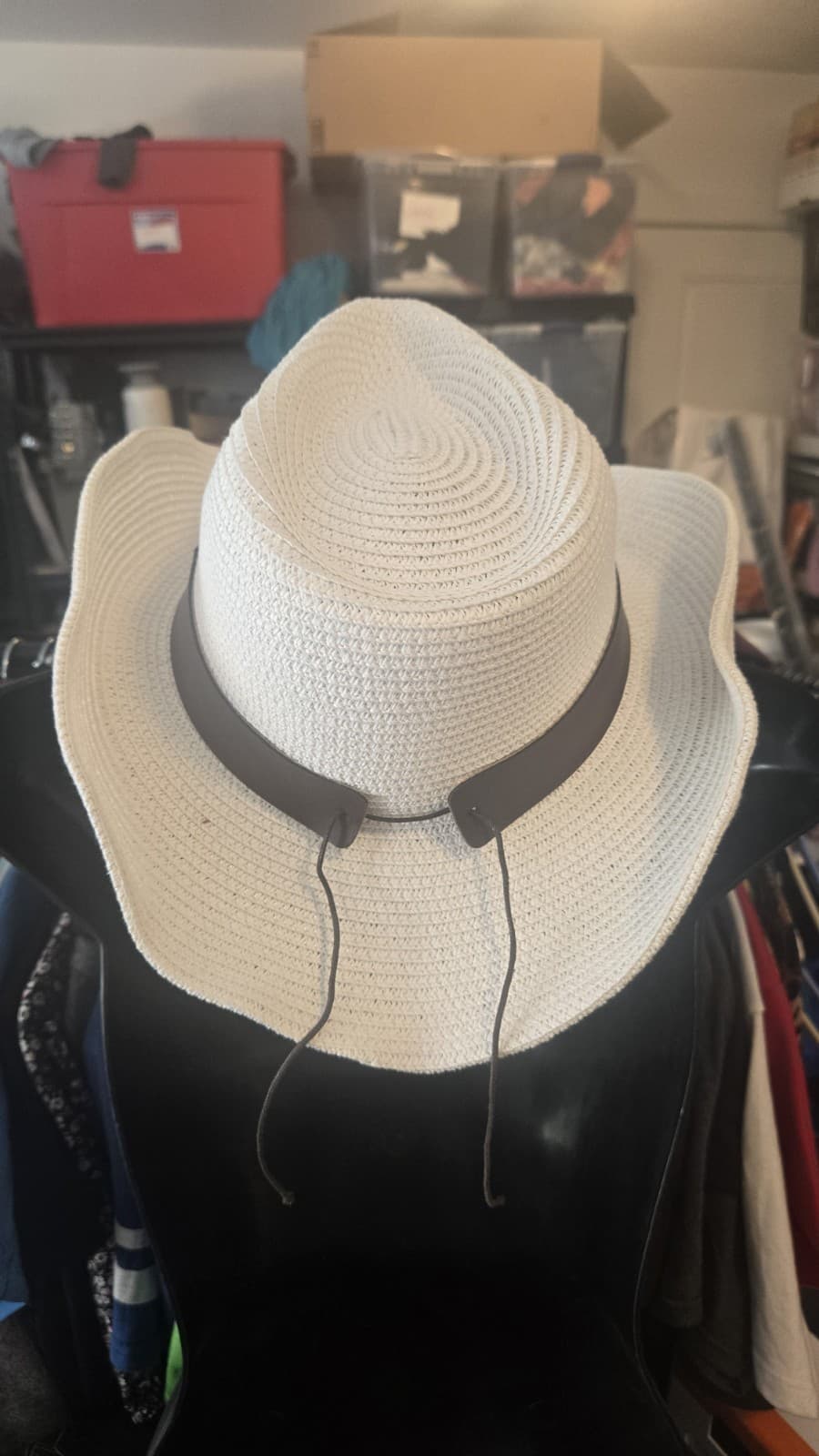 Unisex Cowboy Straw Hat Men Women Western Outdoor Travel Beach Sun Hollow - Thumbnail 5