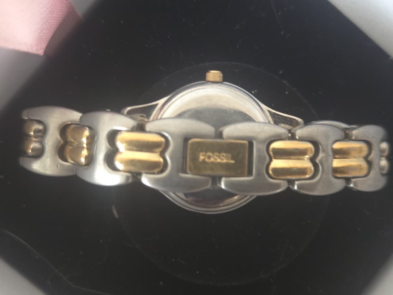 Fossil F2 Watch Women Stainless Steel Silver Gold Battery WR White Quartz - Thumbnail 7